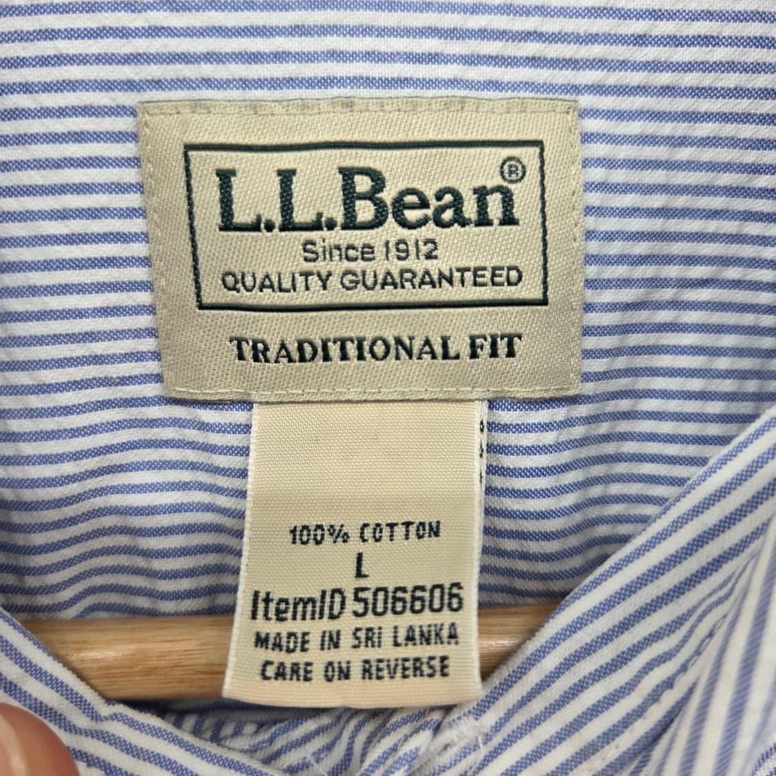 엘엘빈 llbean 스트라이프 긴팔 셔츠 남L 상품이미지4