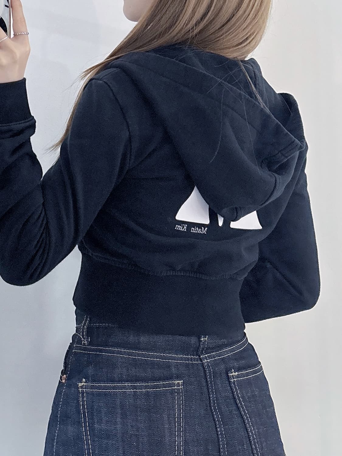 마땡킴 크롭 투웨이 후드집업 상품이미지3