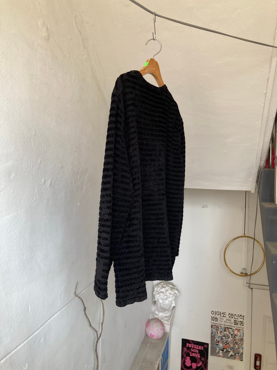 스트라이프 라운드 베이직 가디건 상품이미지7