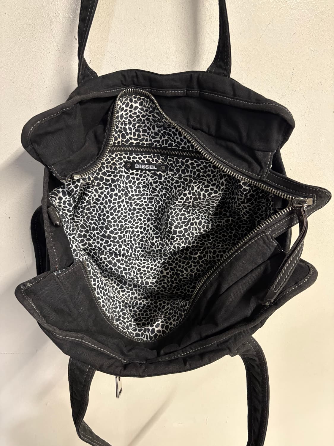 DIESEL stitch  tote bag black 상품이미지9