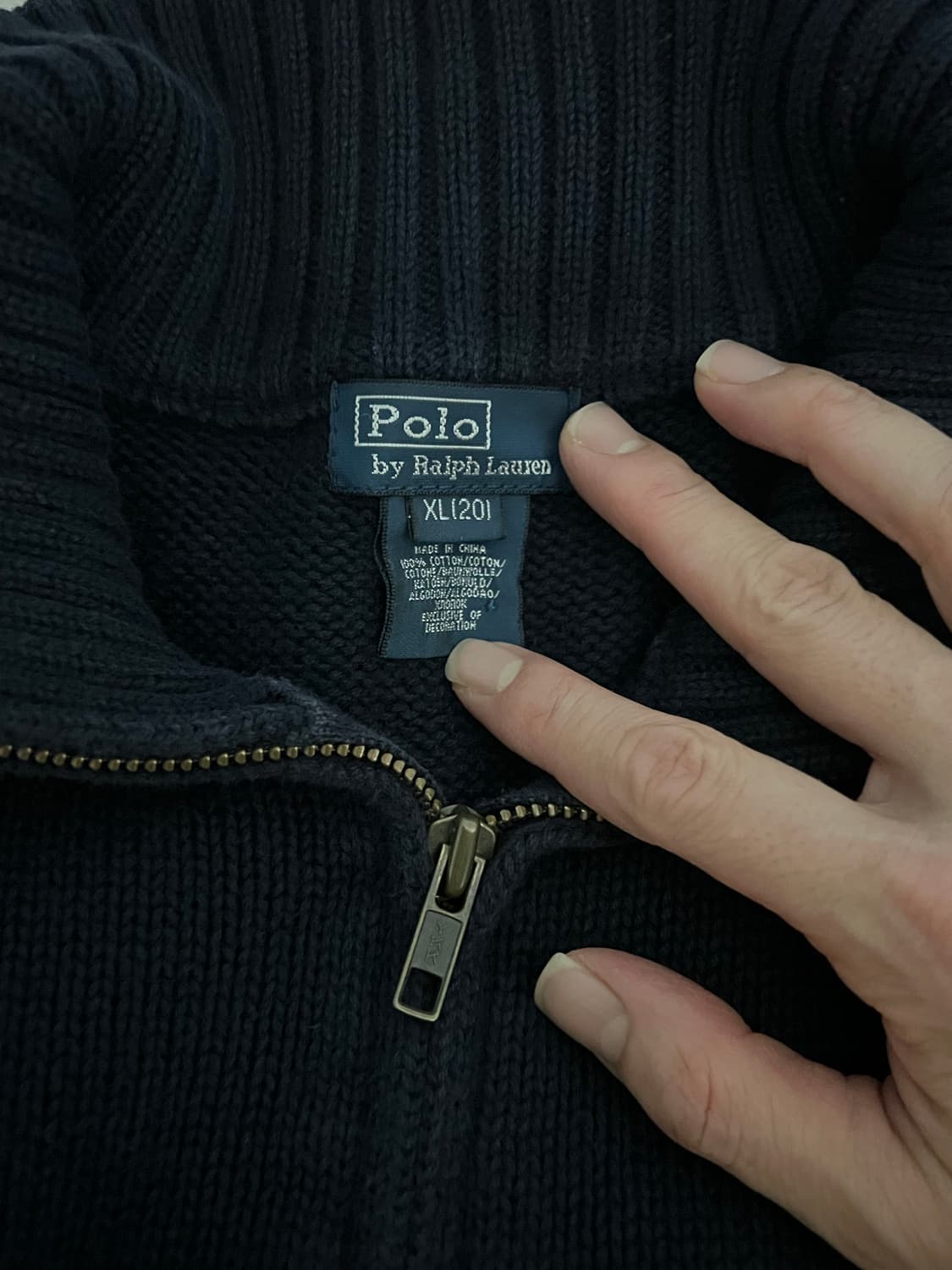 폴로 랄프로렌 키즈 XL 여자M 네이비 니트 정품 상품이미지2