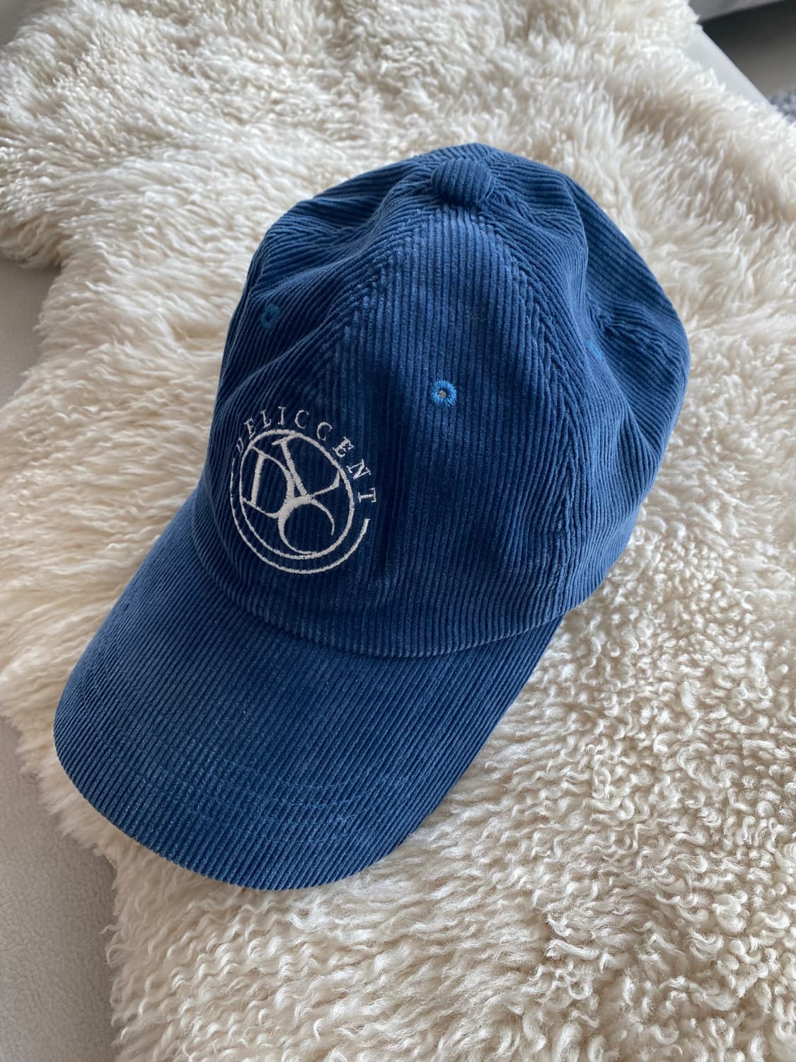 델리센트 deliccent 골지 골덴 코듀로이 모자 볼캡 네이비 상품이미지1