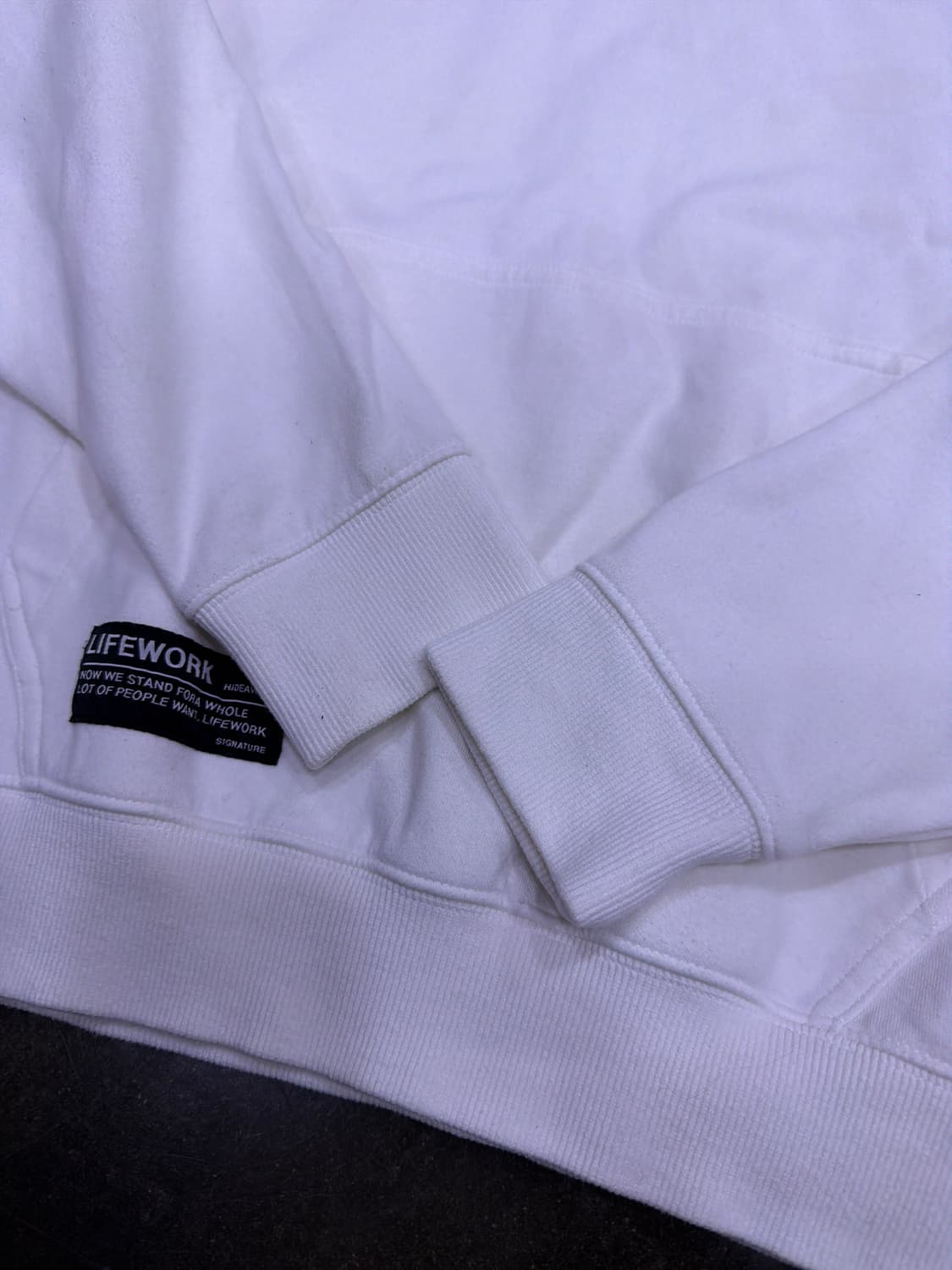 라이프워크 라독 은장 로고 화이트 후디 후드티 M 상품이미지9