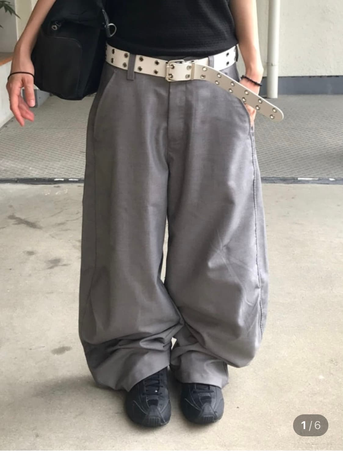 원턱 벌룬 슬랙스 상품이미지1