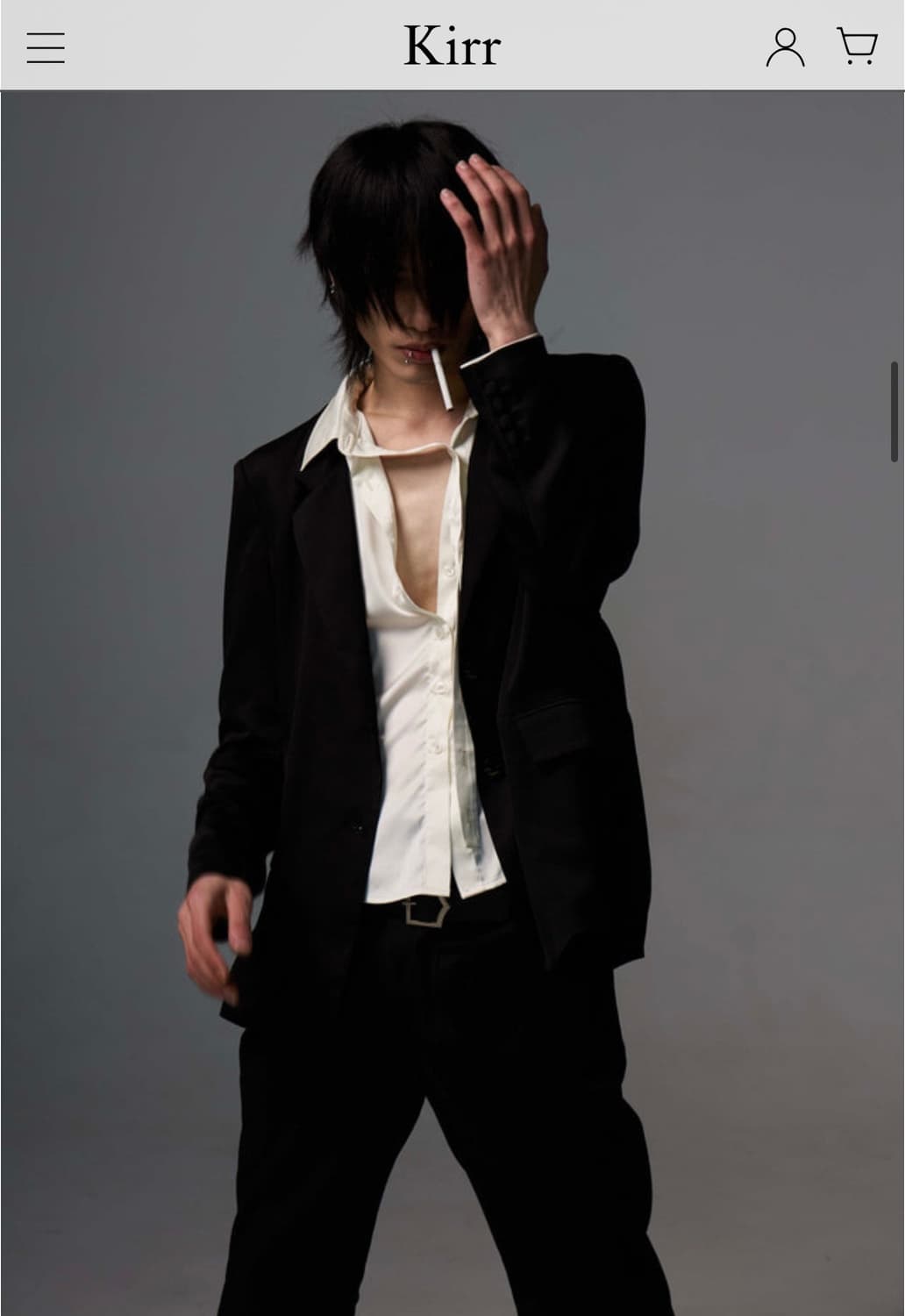 kirr "Clumsy Dress" Skinny Fit Shirt 상품이미지4