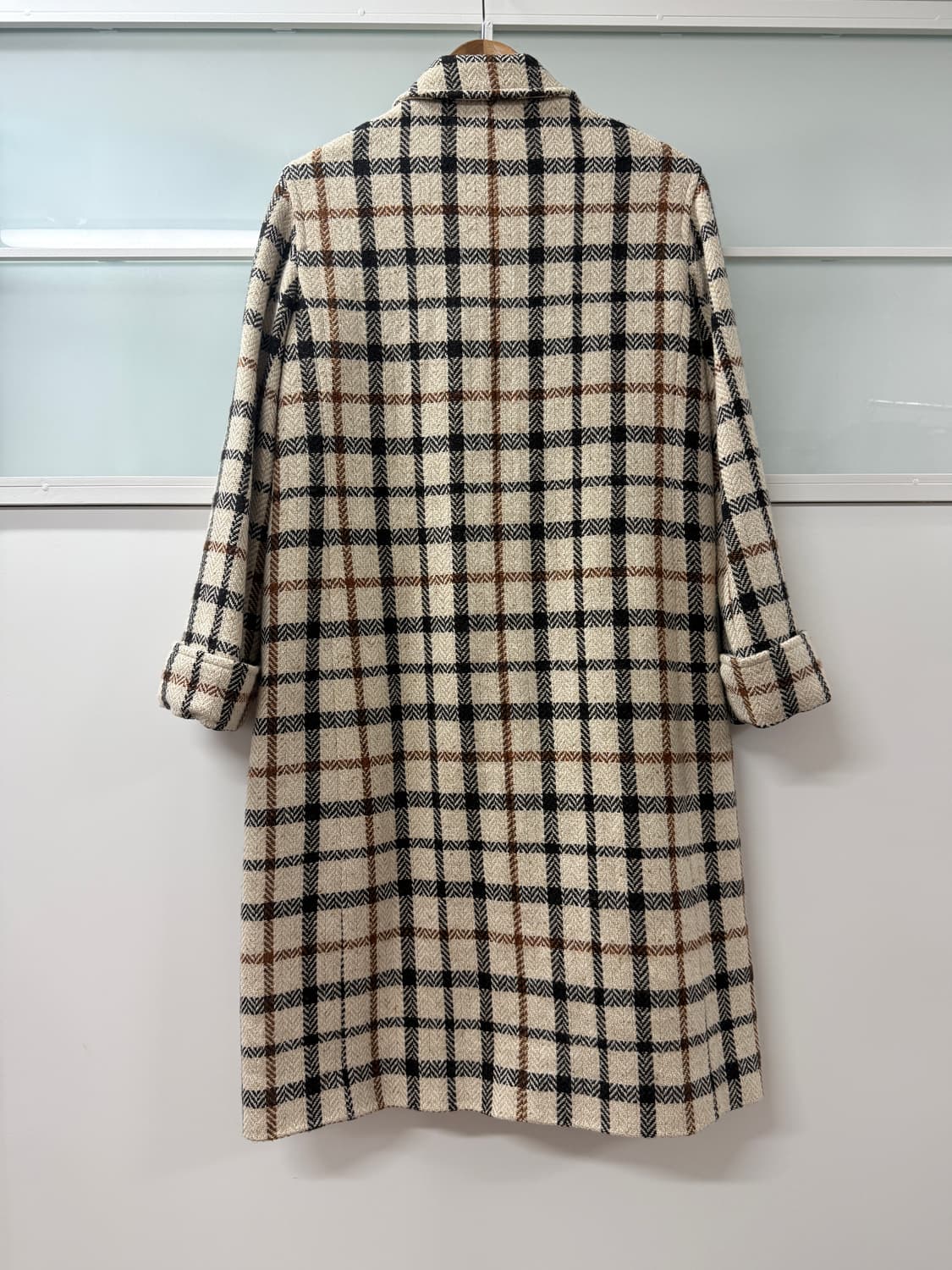 DAKS 울 체크코트 상품이미지4