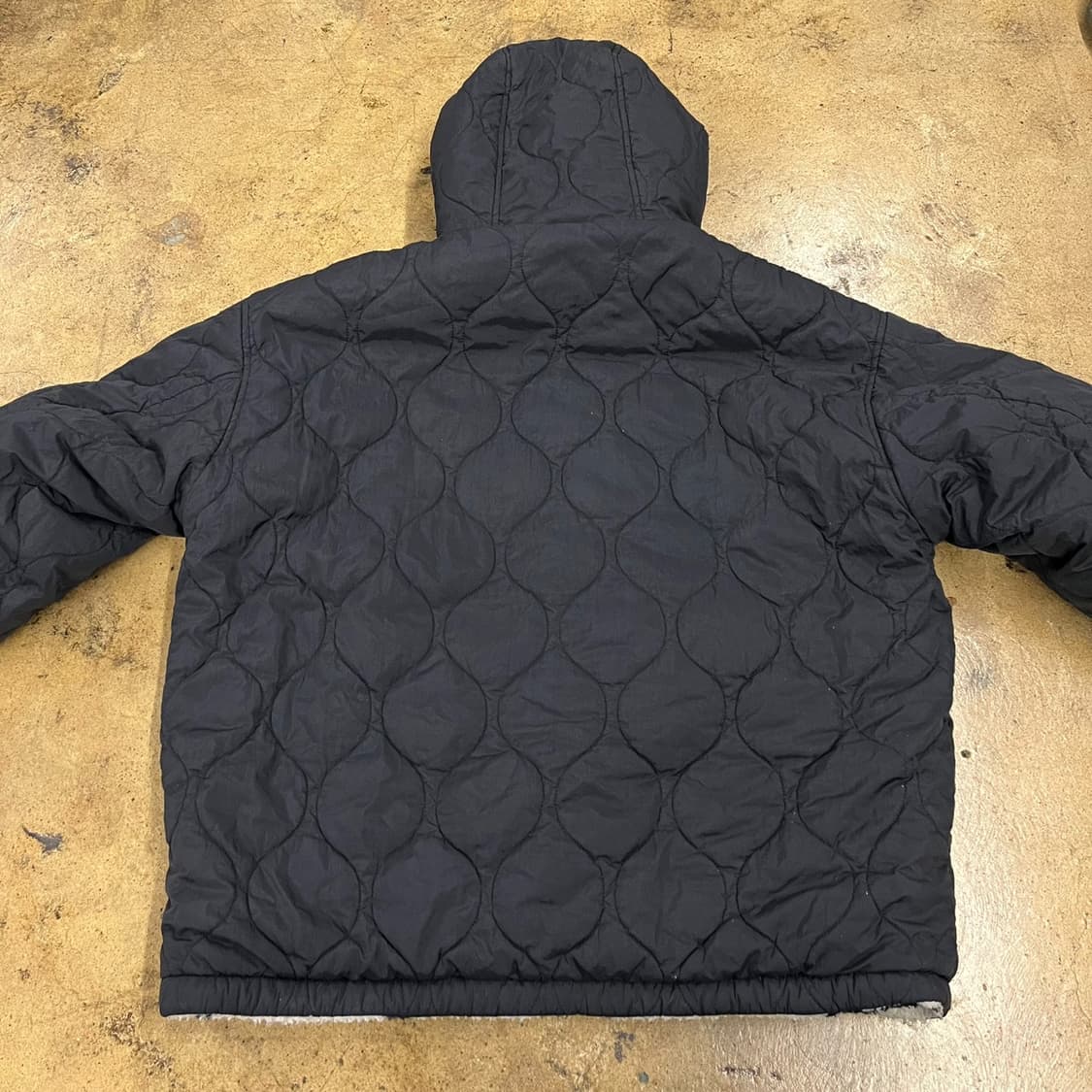 [정품/L] 라이프워크 퀼팅 후드 양면 패딩 블랙 b14 상품이미지6