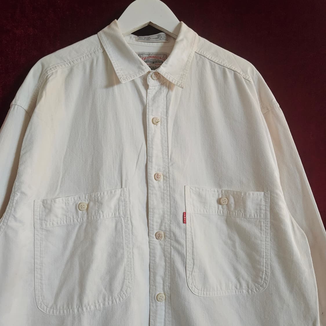리바이스(Levis) 레드텝 워크웨어 화이트 빈티지 셔츠 L size 상품이미지3