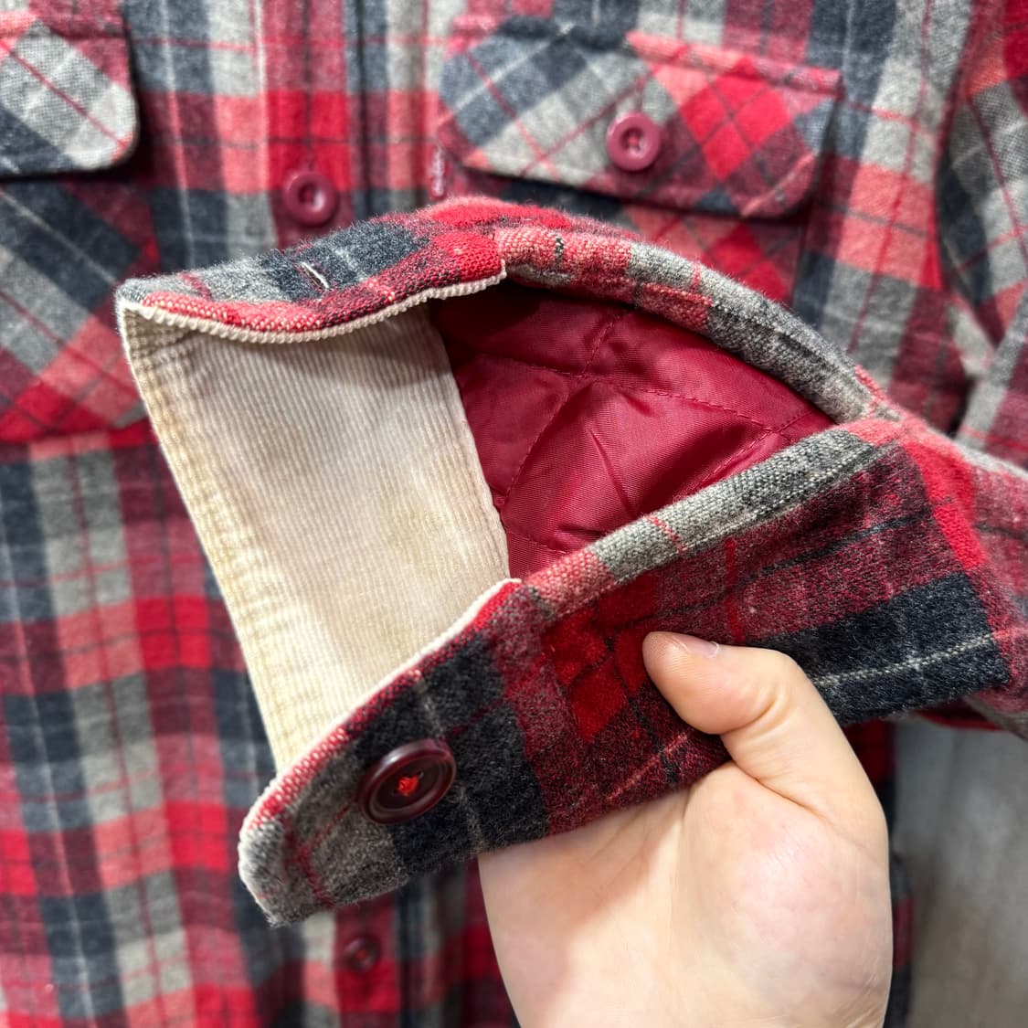 리바이스 쉐르파 체크 플란넬 자켓 (M)   상품이미지4