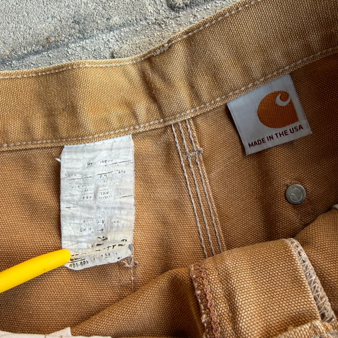 USA 칼하트 B01 BRN 더블니 카펜터 워크 팬츠 상품이미지8