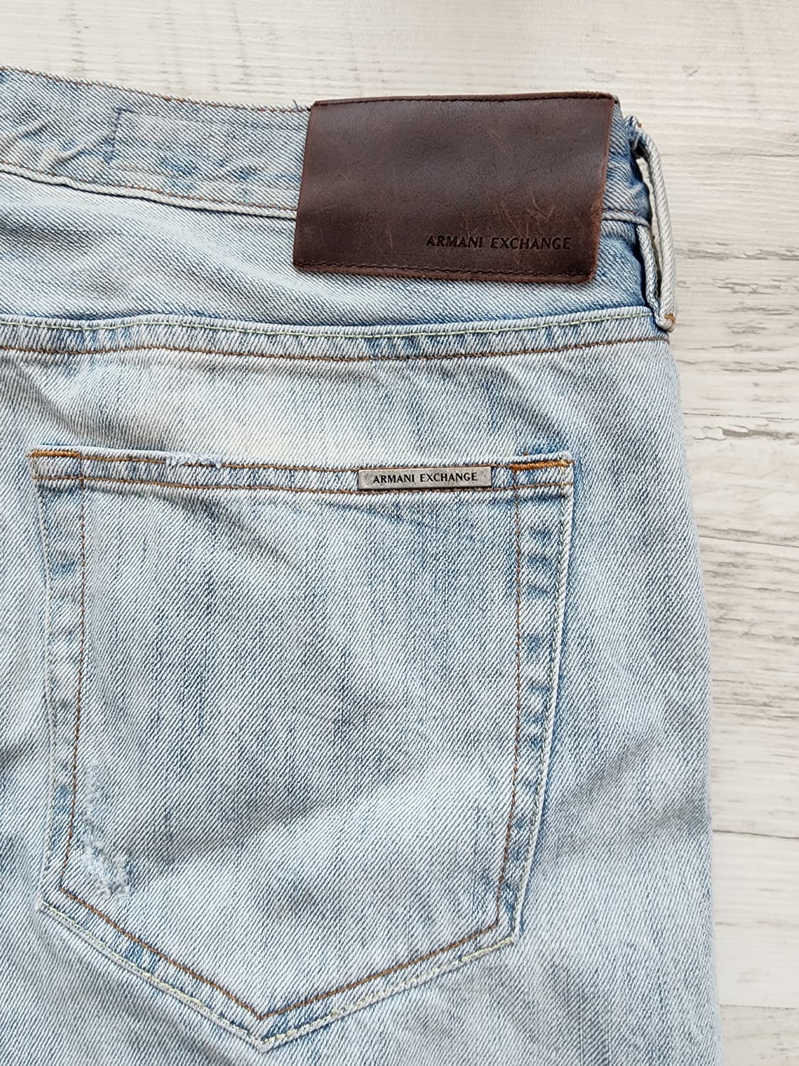 ARMANI 알마니 익스체인지 데님 팬츠. (36~37)인치 연청 청바지 상품이미지10
