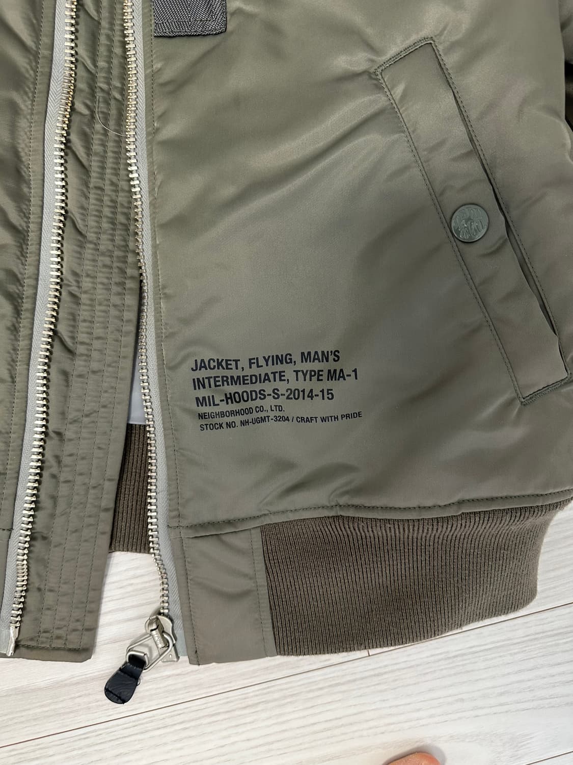 네이버후드 15aw 후즈서울 한정판 ma-1 상품이미지4