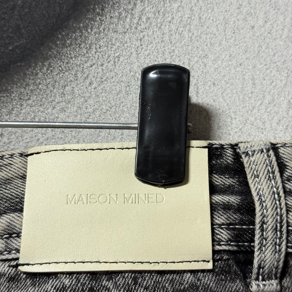 메종미네드 워싱 디테일 카고 카펜터 와이드 데님 팬츠 상품이미지7