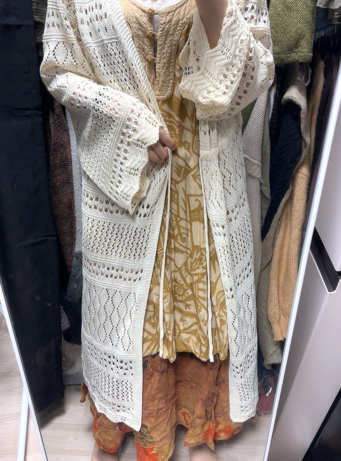 빈티지 크로쉐 롱 가디건 상품이미지2