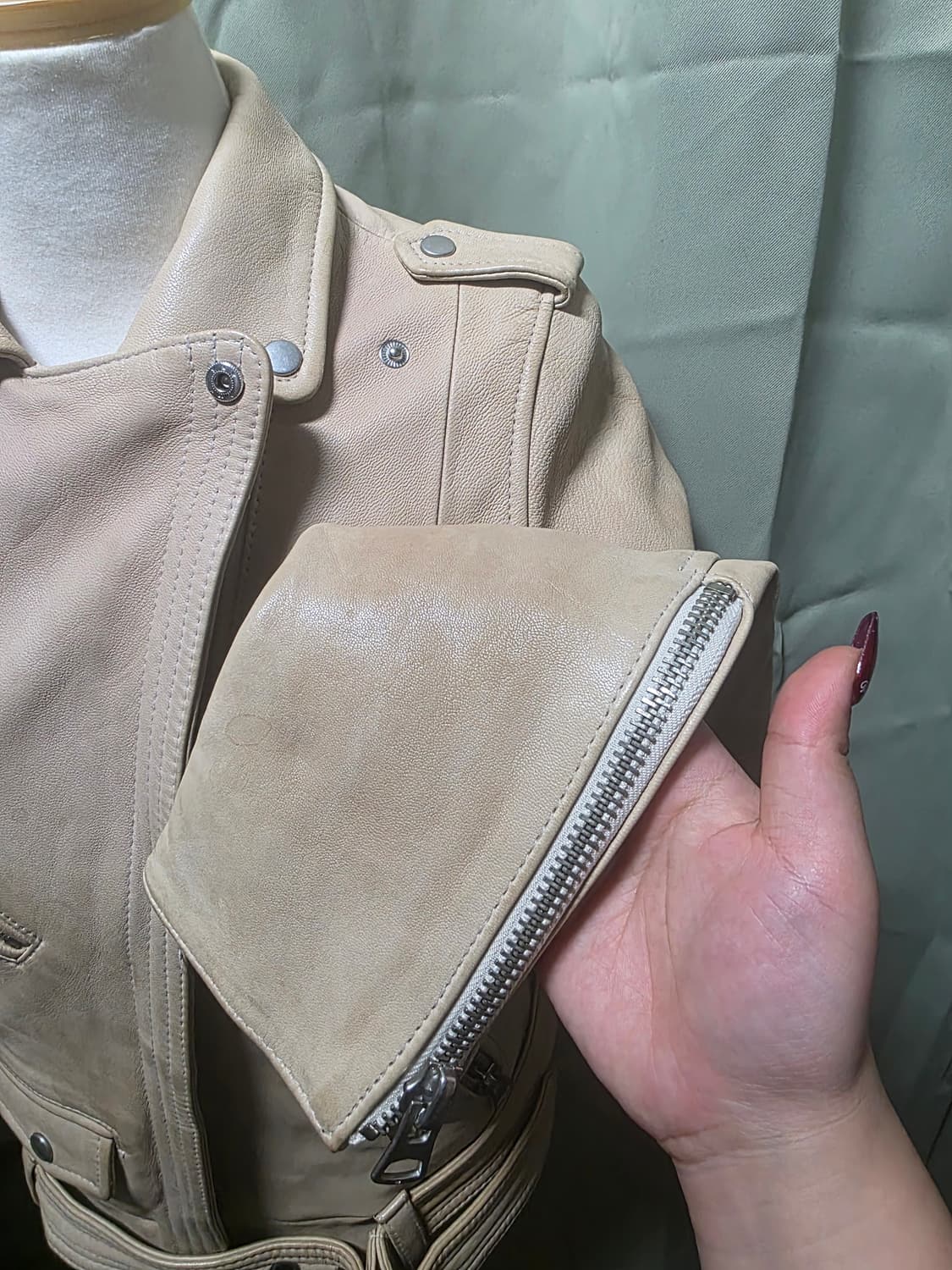 옐로베이지 레더 자켓 상품이미지4