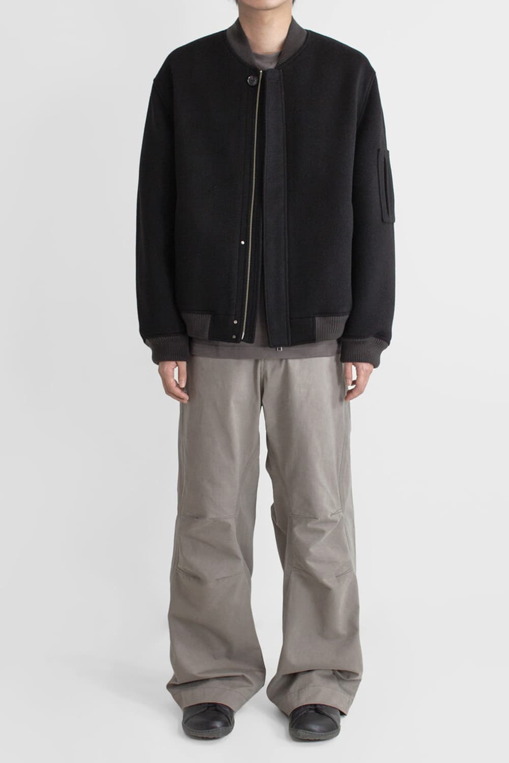 [S(1)] 고낙 울 스타디움 자켓 블랙 상품이미지3