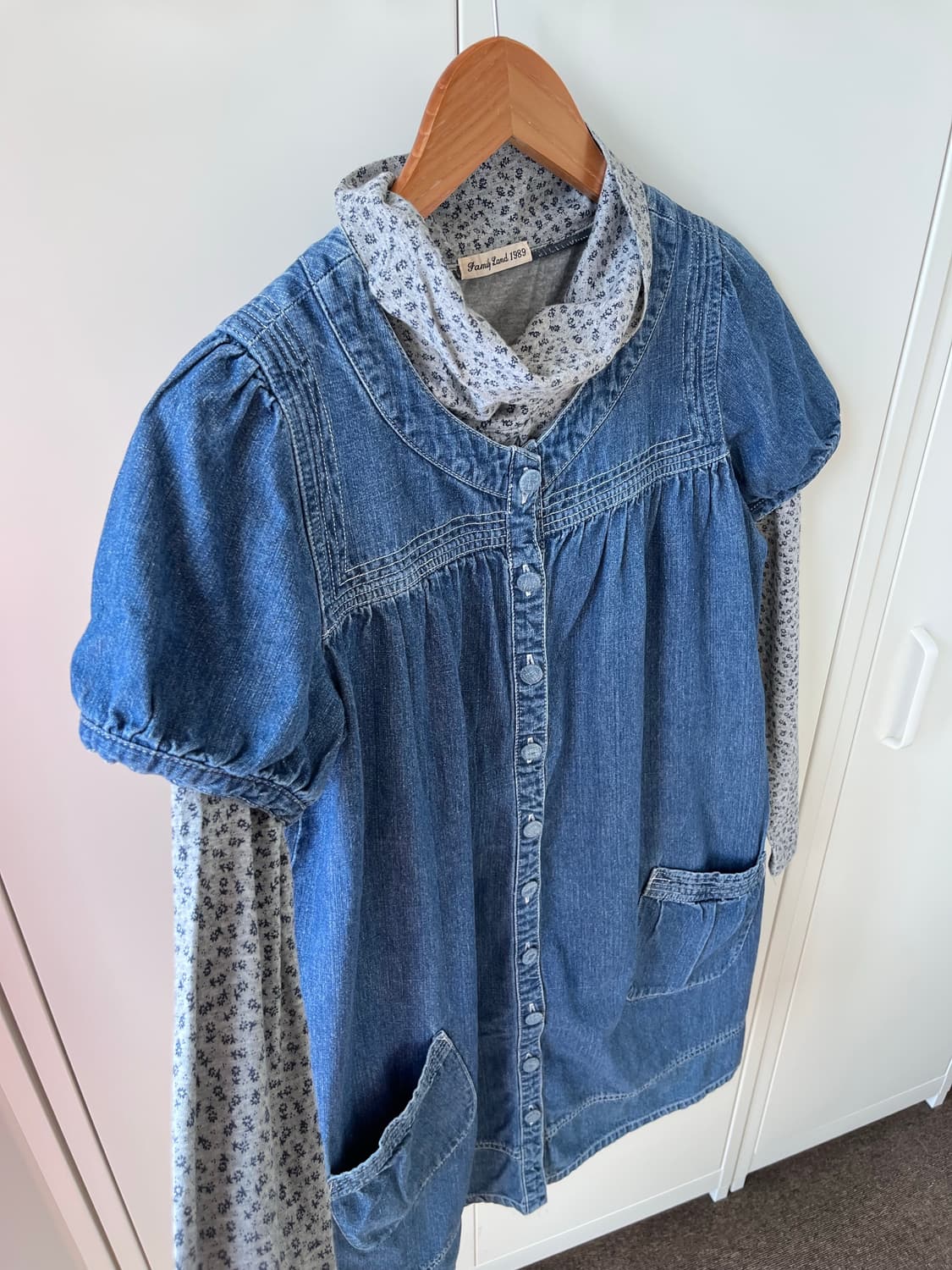 Vintage 핀턱 중청 데님 원피스 상품이미지8