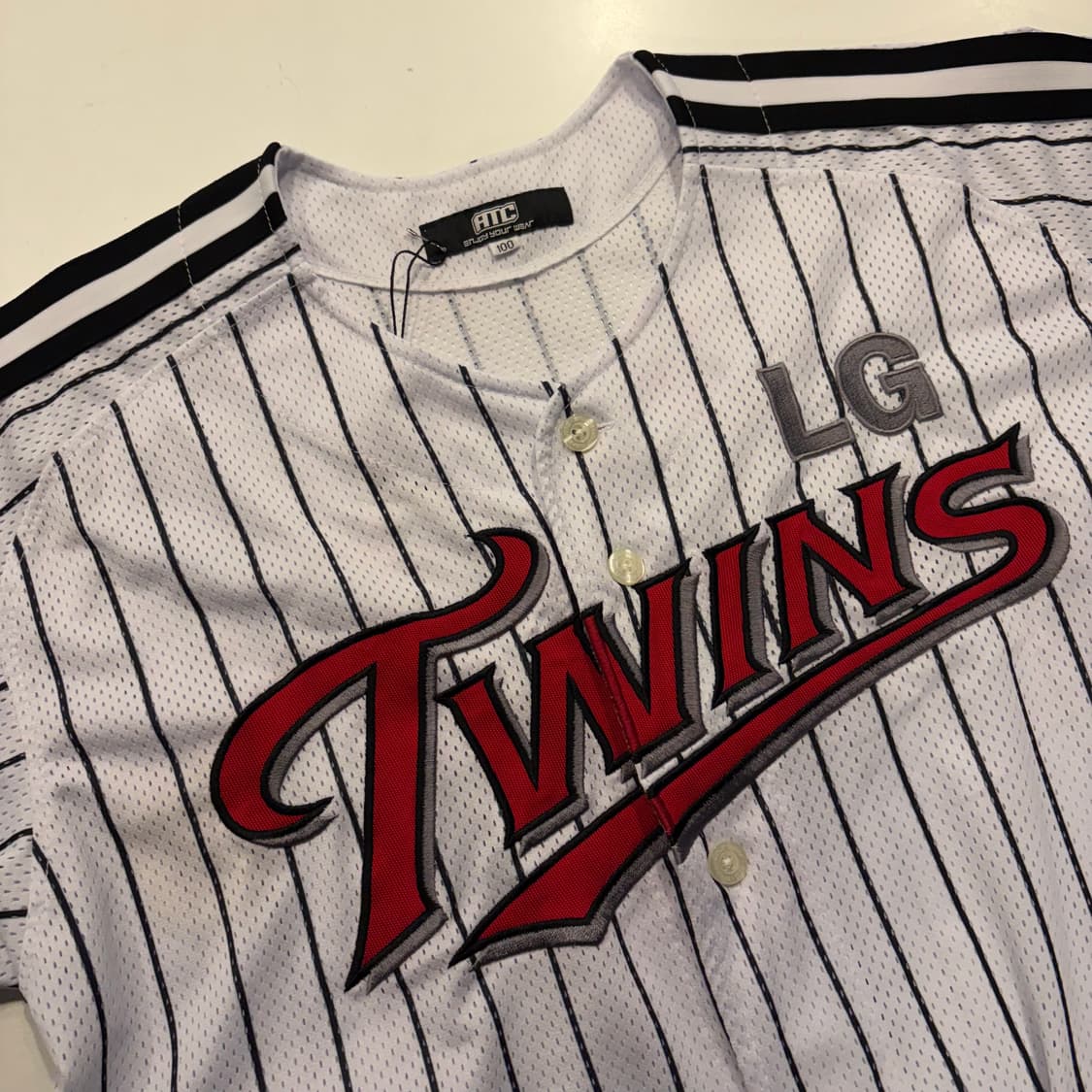 [100] LG 트윈스 야구 유니폼 스트라이프 반팔 D245 상품이미지3