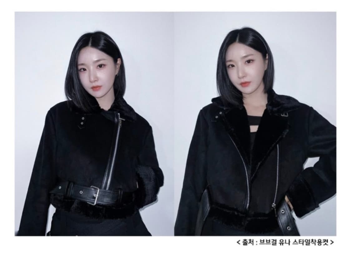 콜릿 크롭 밍크 스웨이드 무스탕 플리스 자켓 상품이미지1