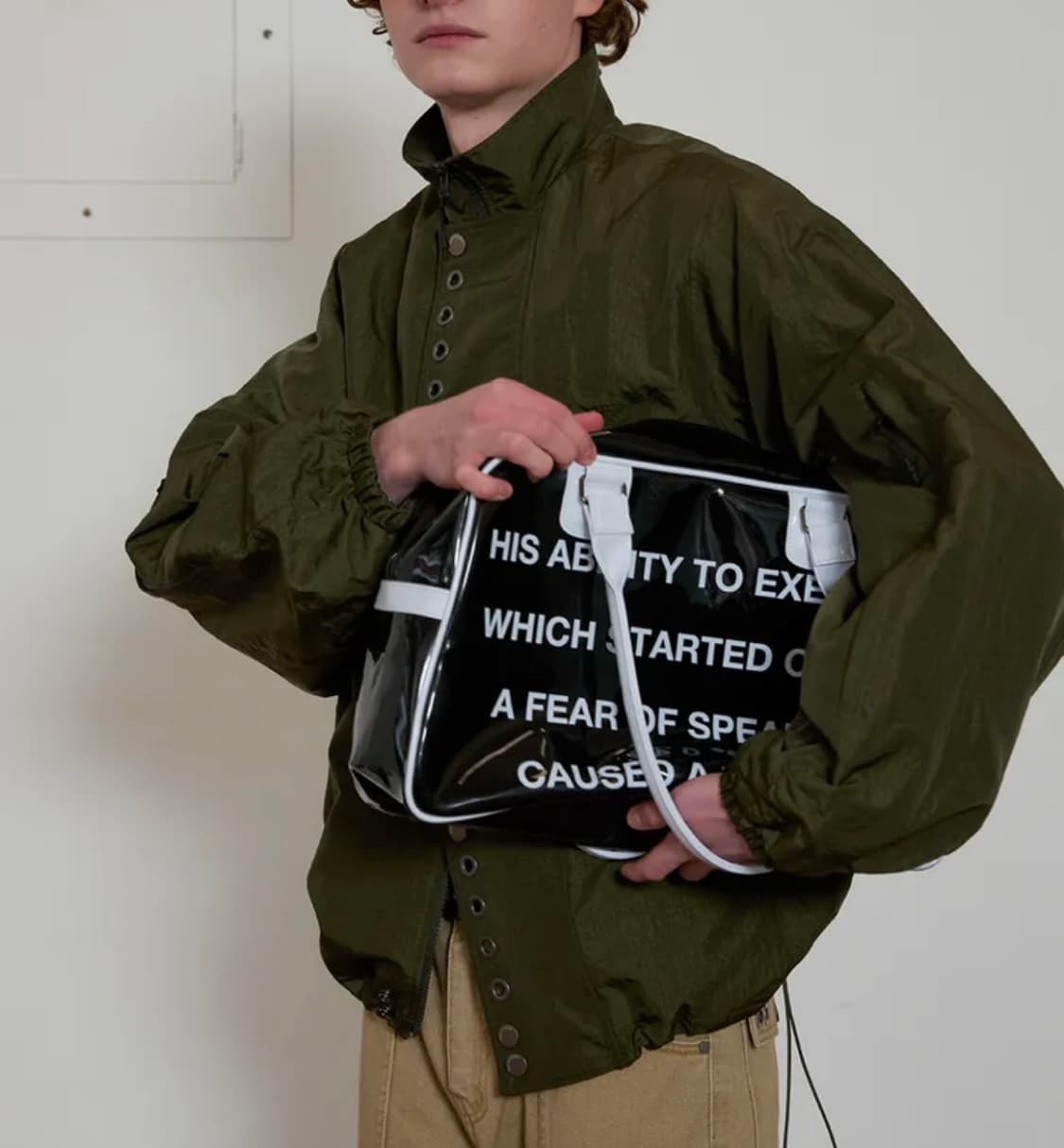 esc스튜디오 lettering bowling bag(black) 상품이미지4