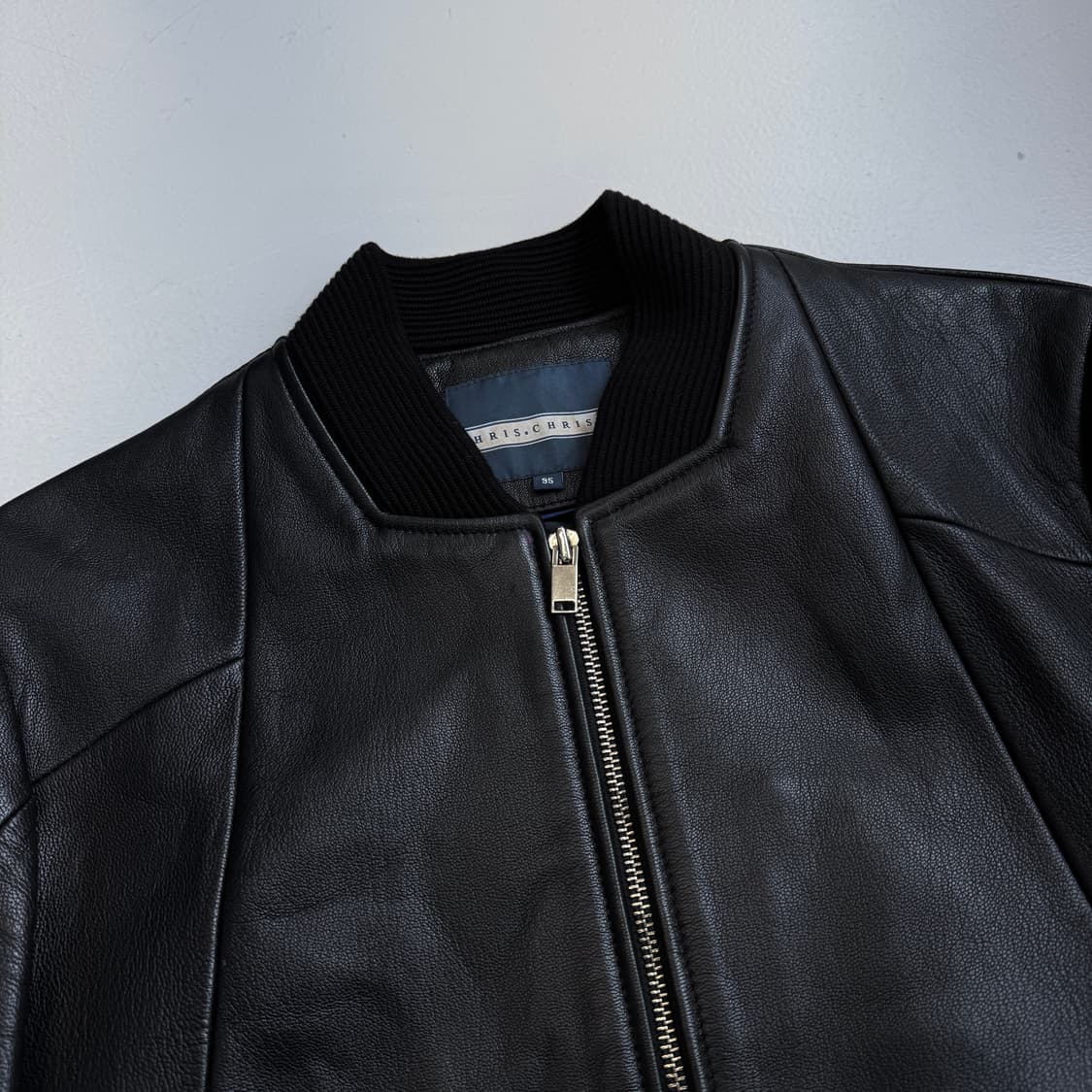 크리스크리스티 스컬 해골 리얼레더 염소가죽 봄버 가죽자켓 상품이미지4