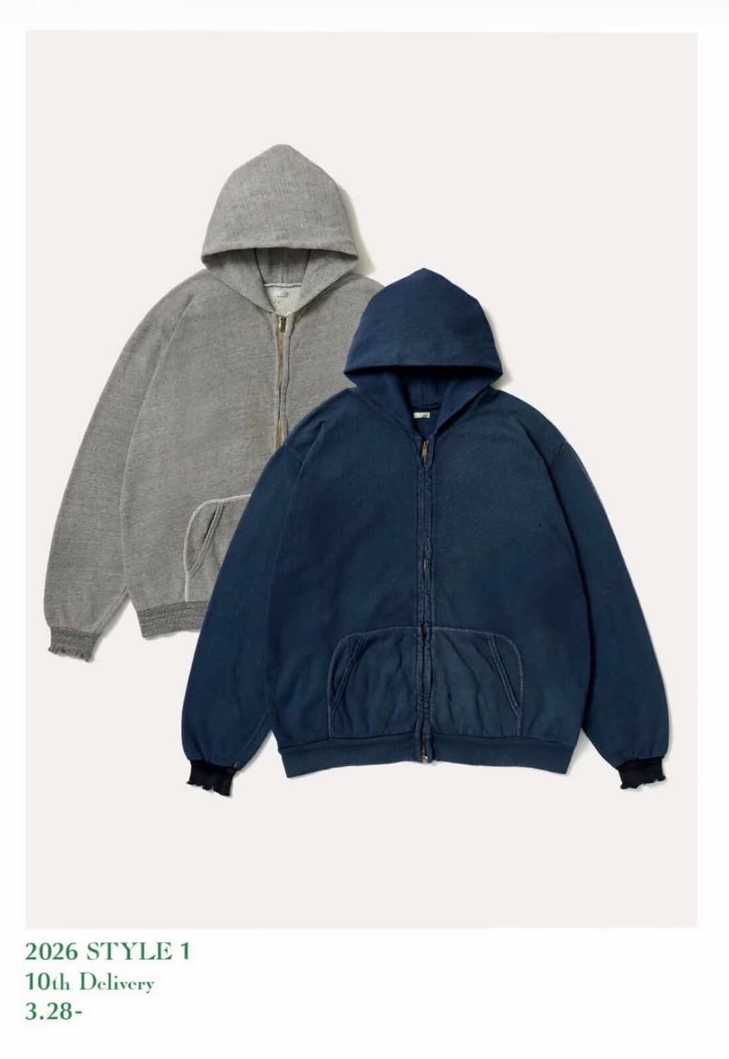 아프레쎄 26ss 라이트웨이트 후드 네이비 1사이즈입니다 상품이미지1