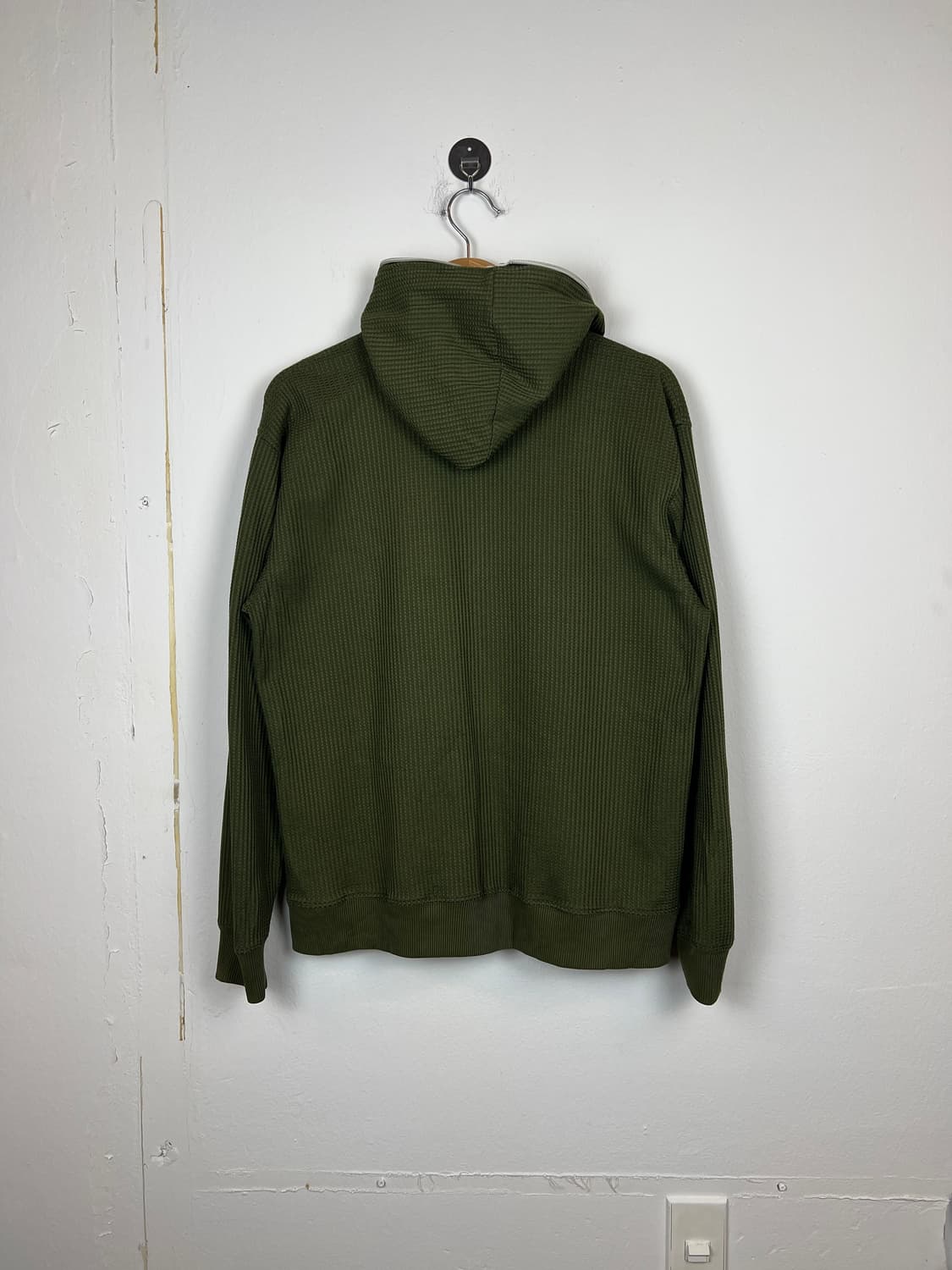 액션 카키색 와플 후드집업 L 상품이미지2