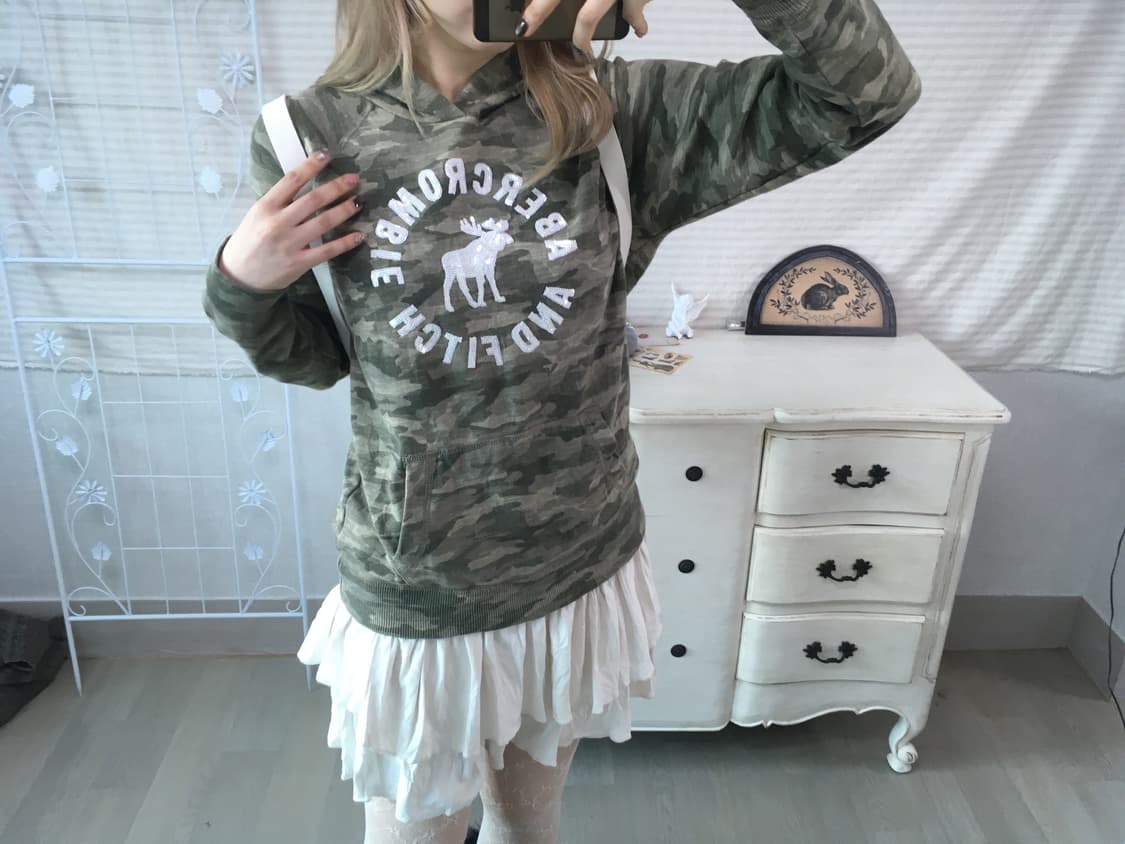 Abercrombie 아베크롬비 카모 비즈 후드티 상품이미지1