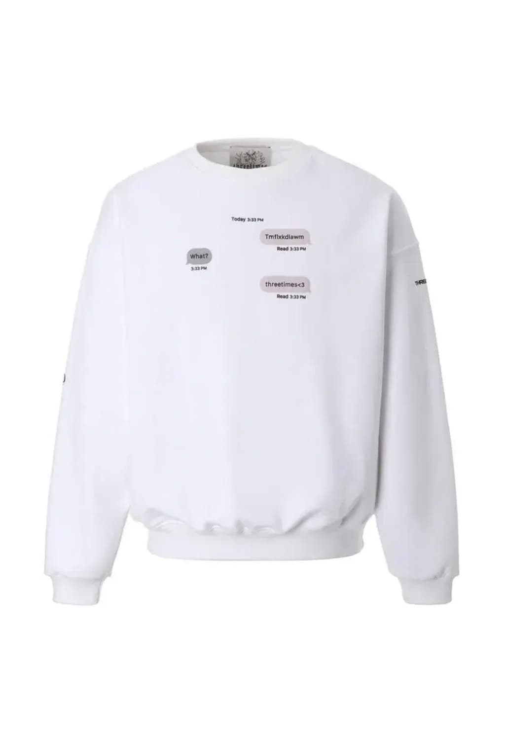 쓰리타임즈 맨투맨 / chat sweatshirt 상품이미지1