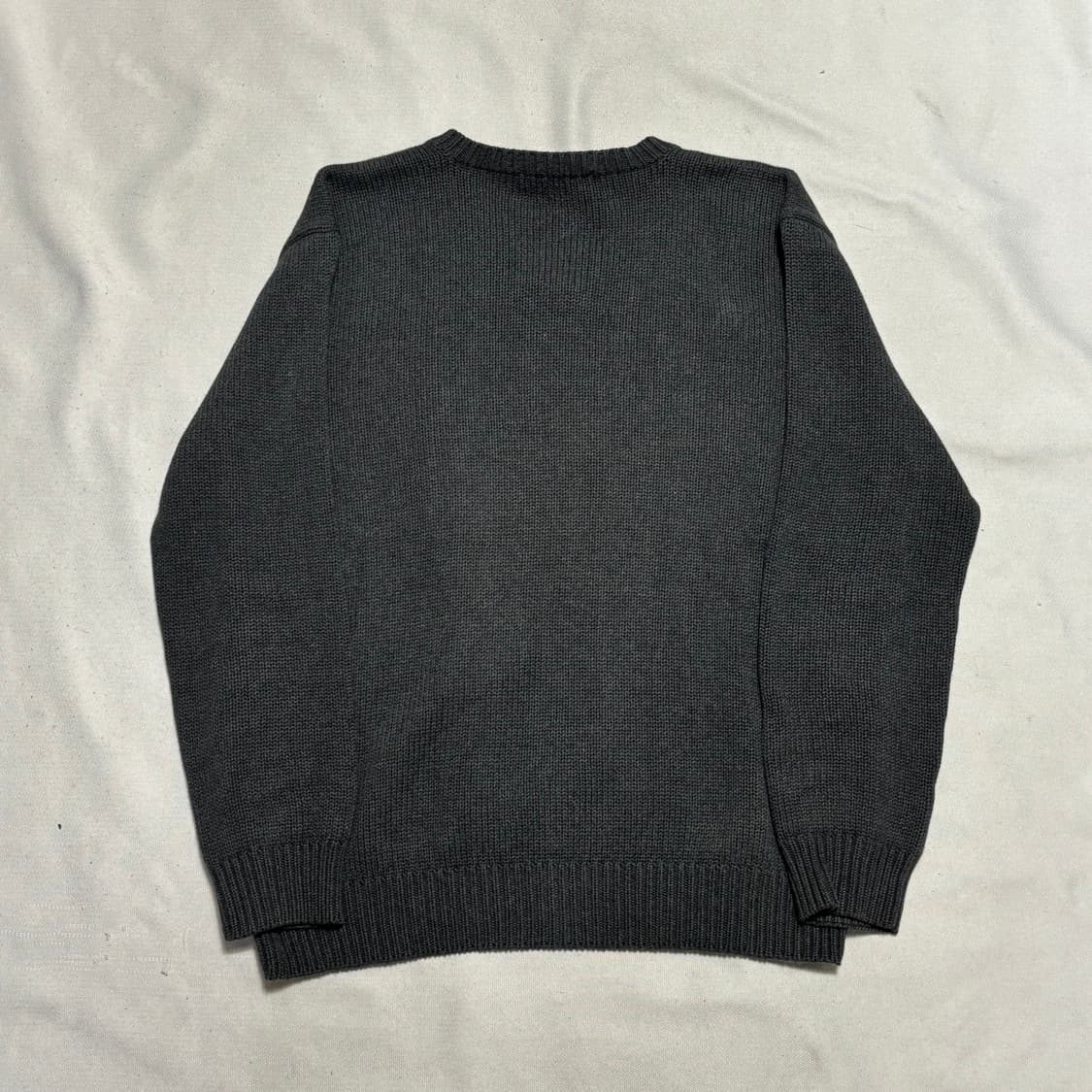 S 폴로랄프로렌 버건디 포니 챠콜 코튼 브이넥 니트 상품이미지3