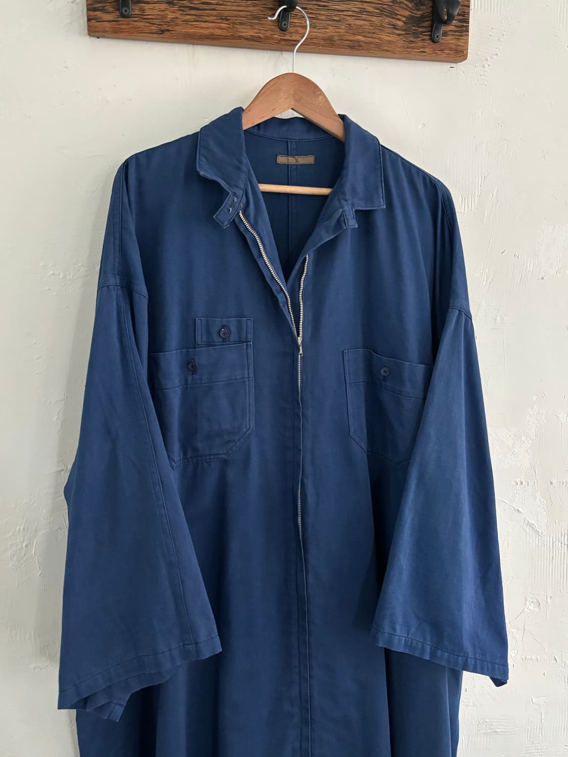 Y’s 요지야마모토 90’s 블루 롱 코튼 자켓 상품이미지2