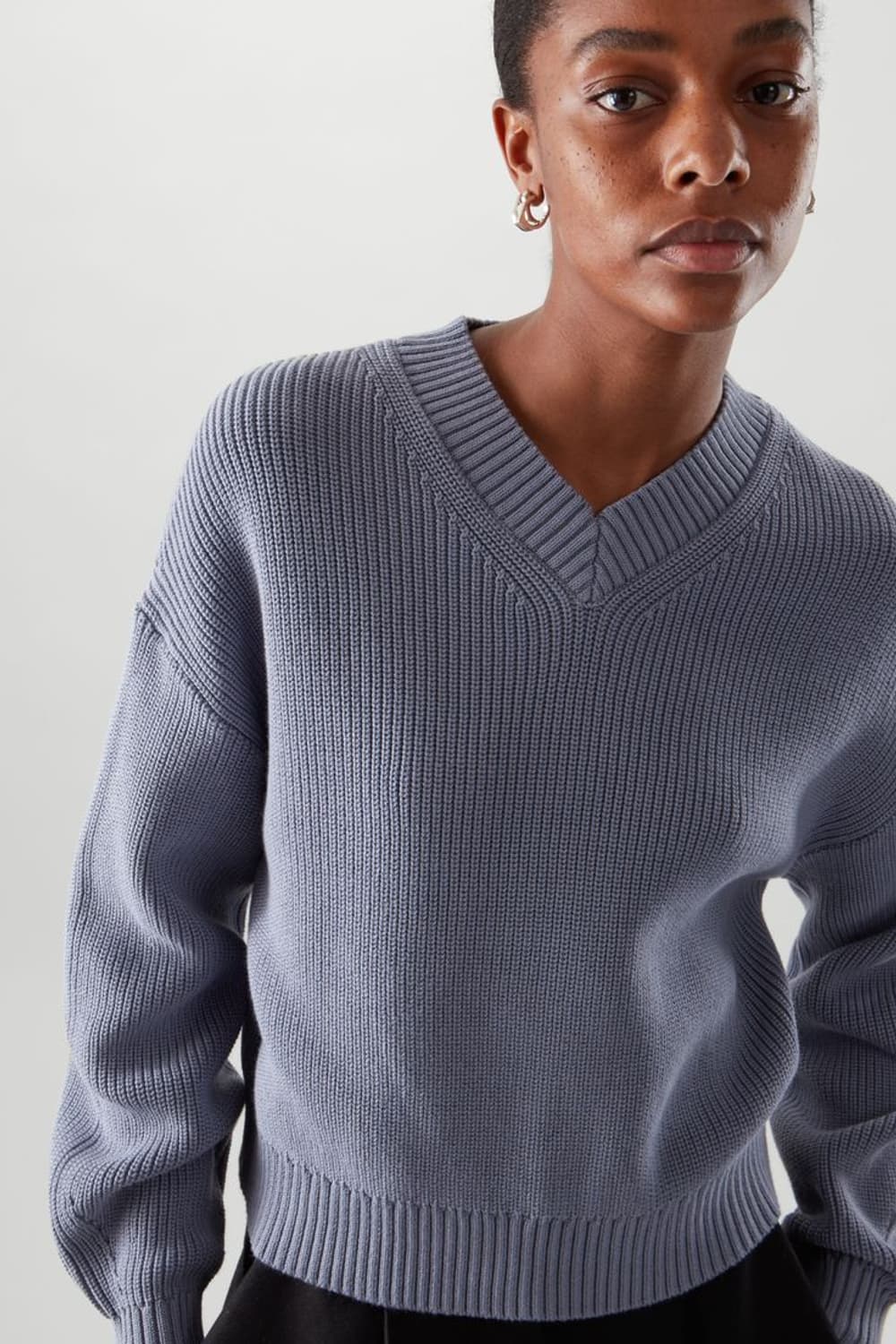 코스 코튼 브이넥 니트 / 여성 니트/ 여자 니트  상품이미지1