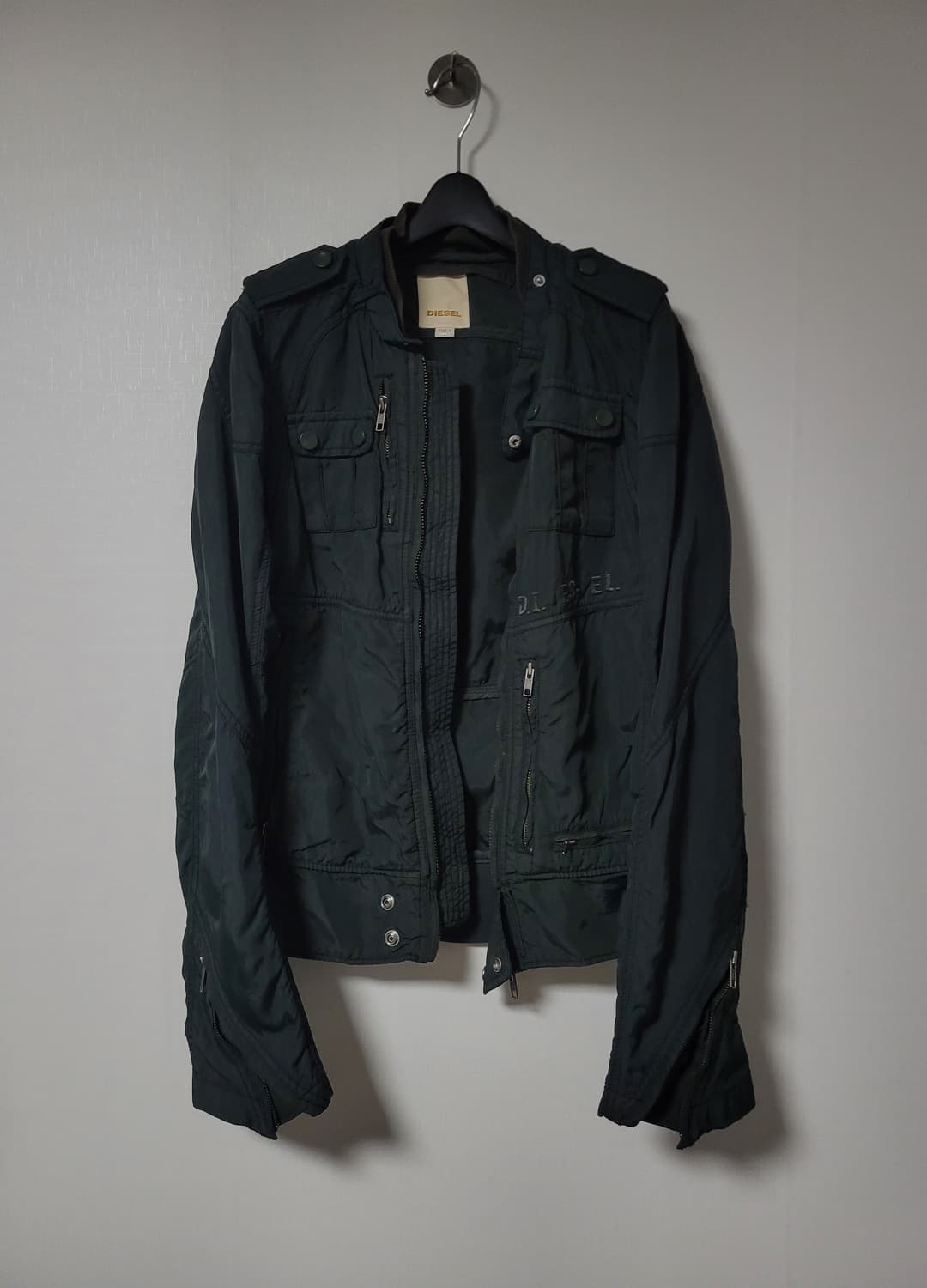 Diesel curved zip biker jacket 상품이미지1