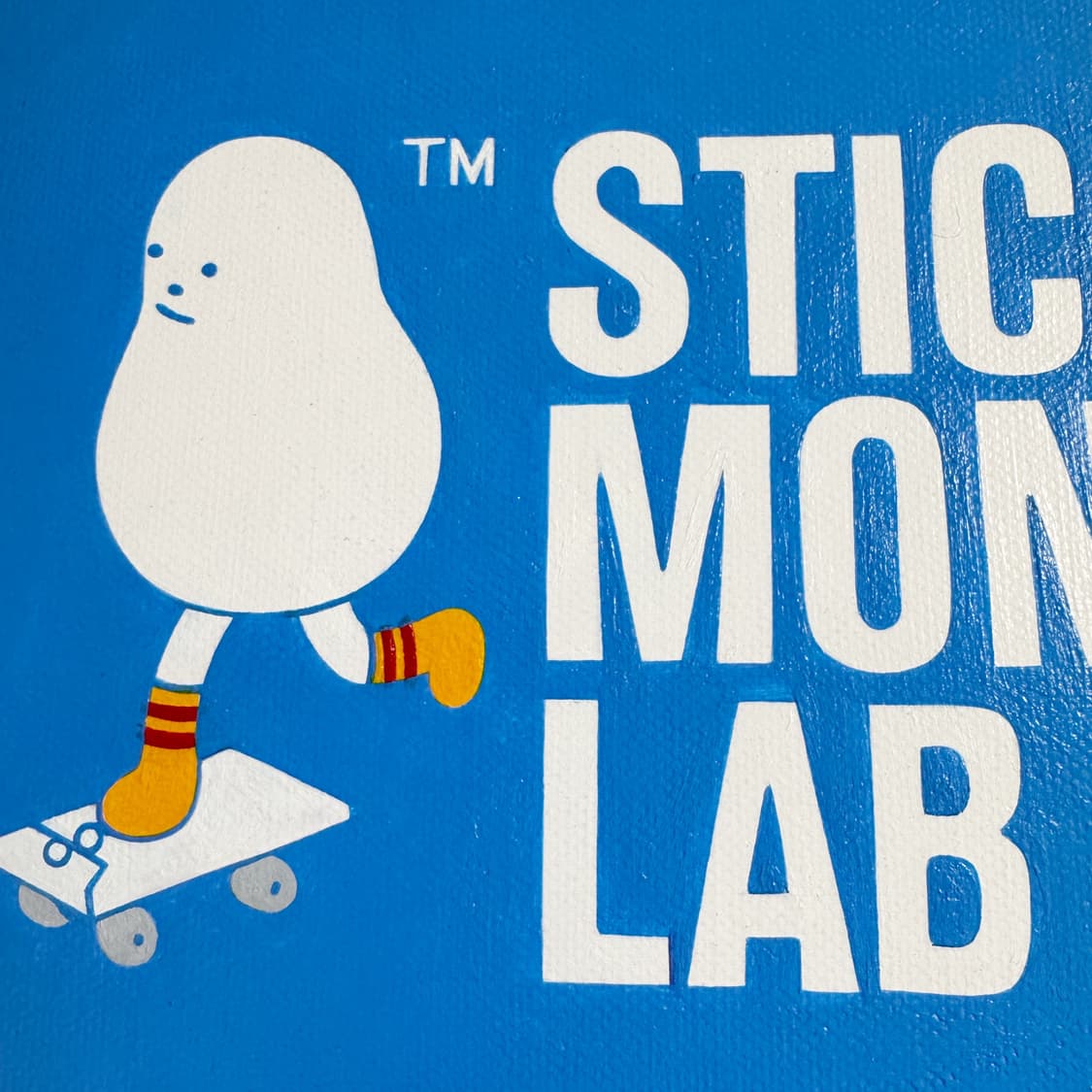 직접 그린 SML 스티키몬스터랩 캔버스 원형 액자 판넬 30cm 상품이미지3