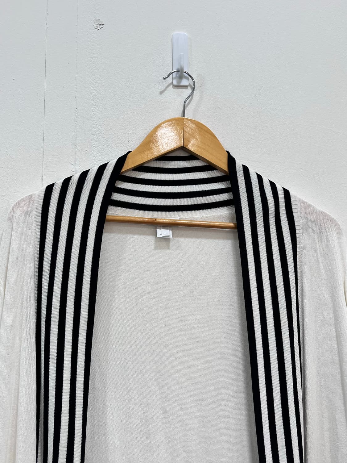 막스마라 오픈형 여름 가디건 L 화이트 스트라이프 상품이미지3