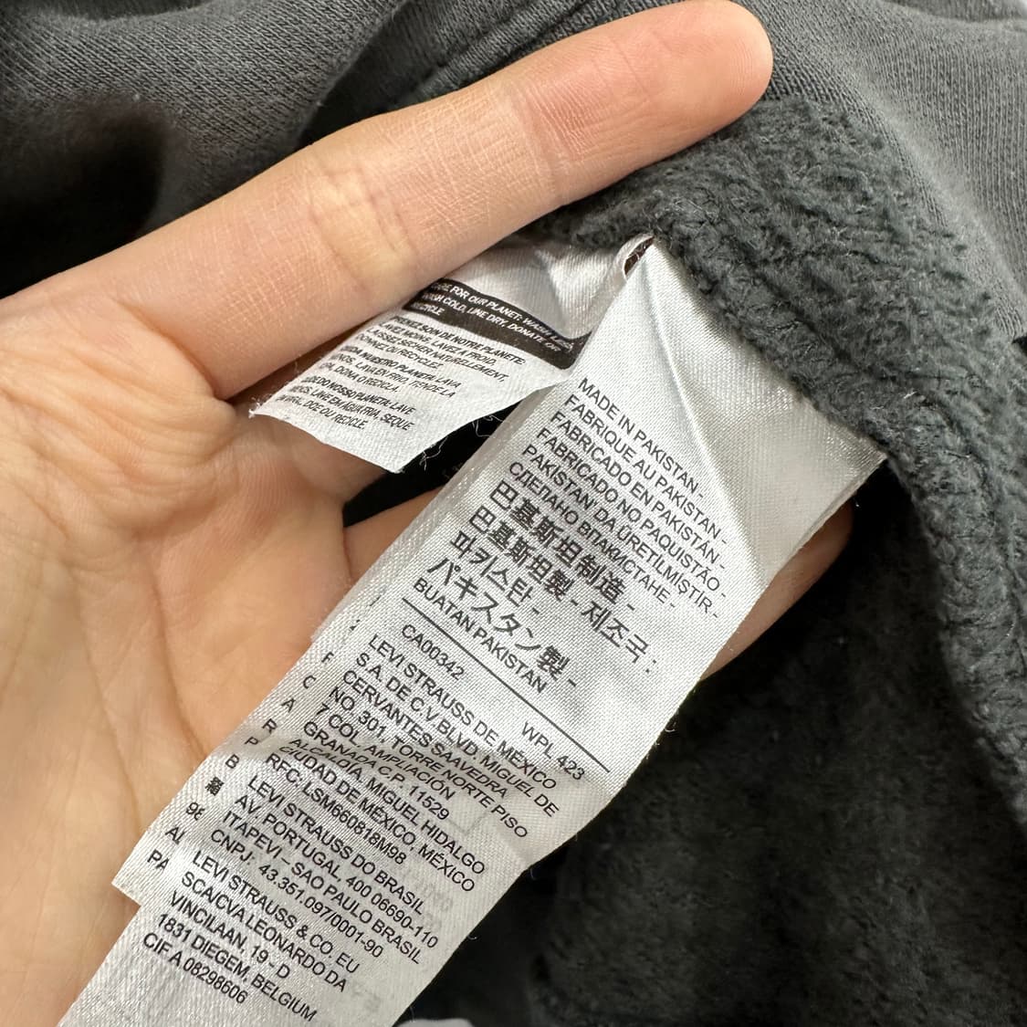 100 리바이스 남자 루즈핏 후드티 상품이미지4