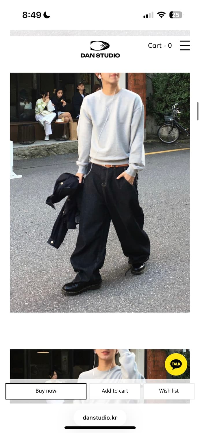 단 스튜디오 크롭 맨투맨 상품이미지1