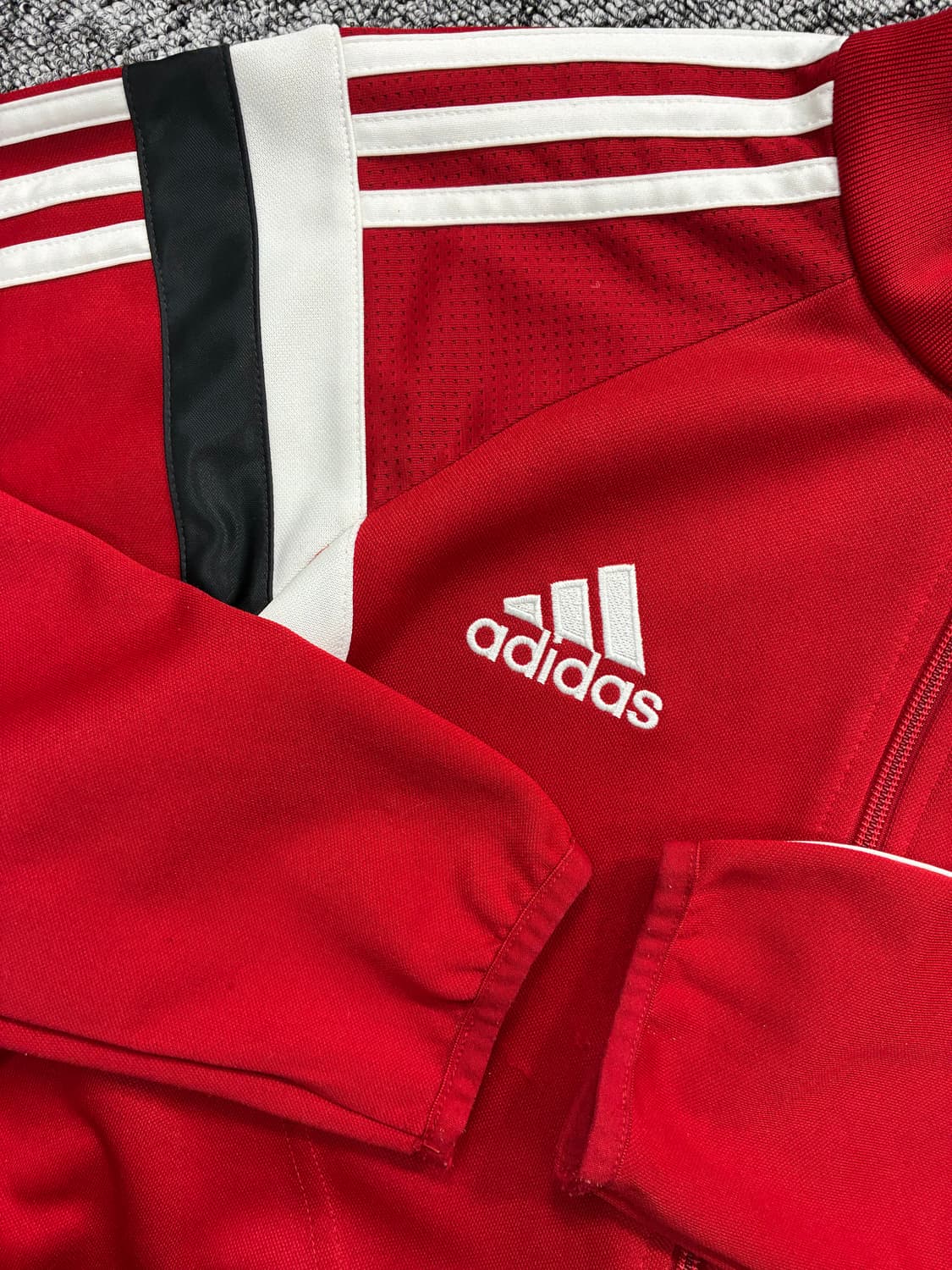 아디다스 레드 삼선 트랙탑 져지 M 상품이미지6