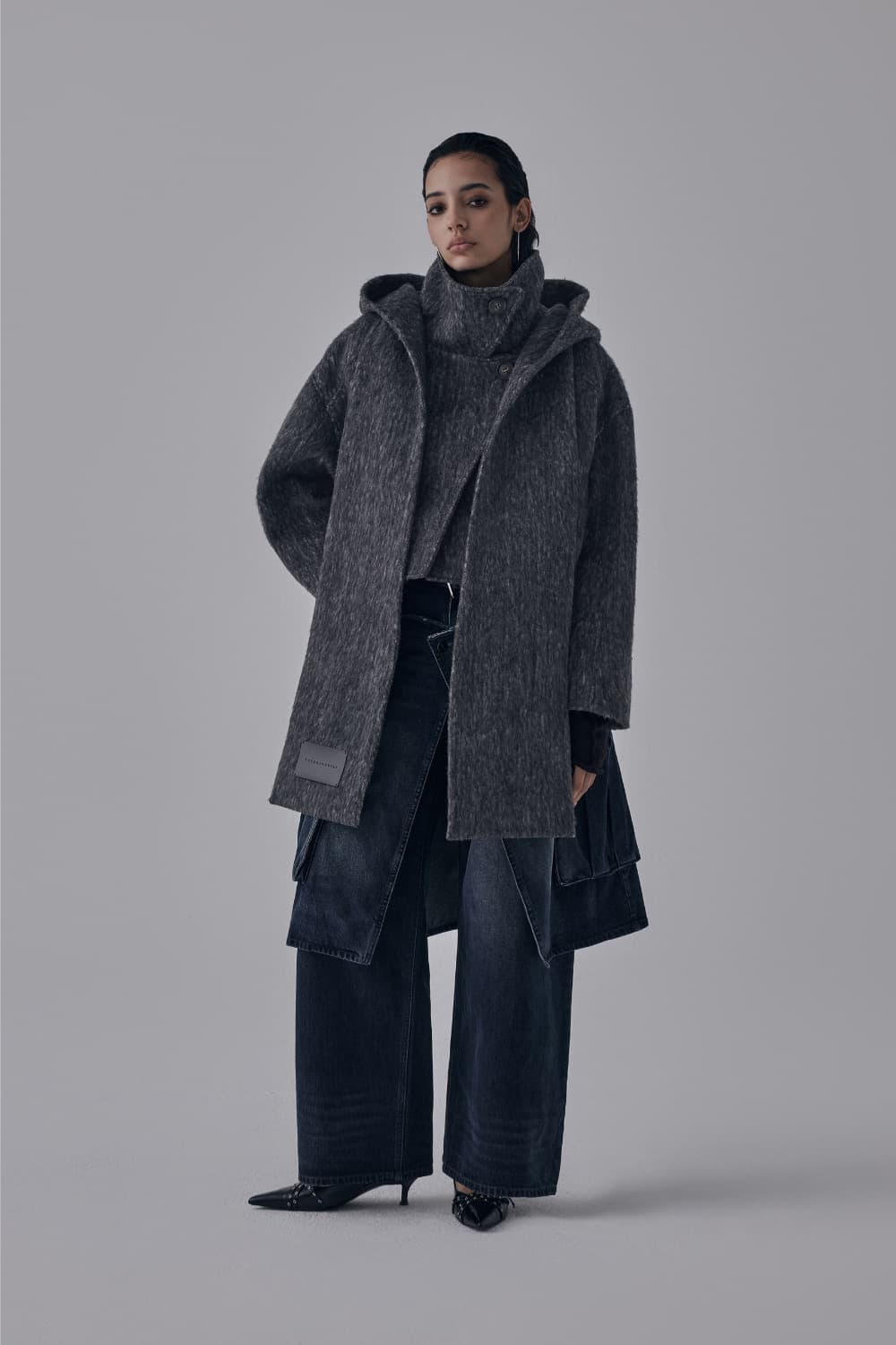 트리밍버드 Hoddie Muffler setup Crop Coat 상품이미지2