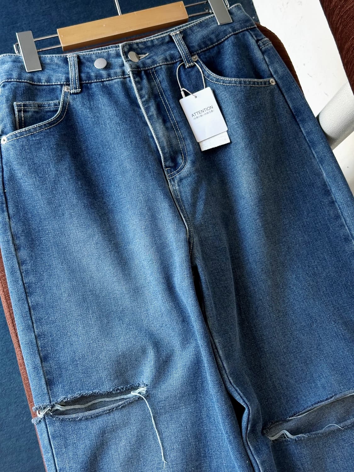 Crush design wide denim pants 상품이미지7