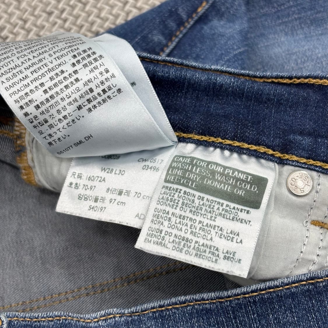 Levi's 711 스키니 데님팬츠 w28 L30 상품이미지7