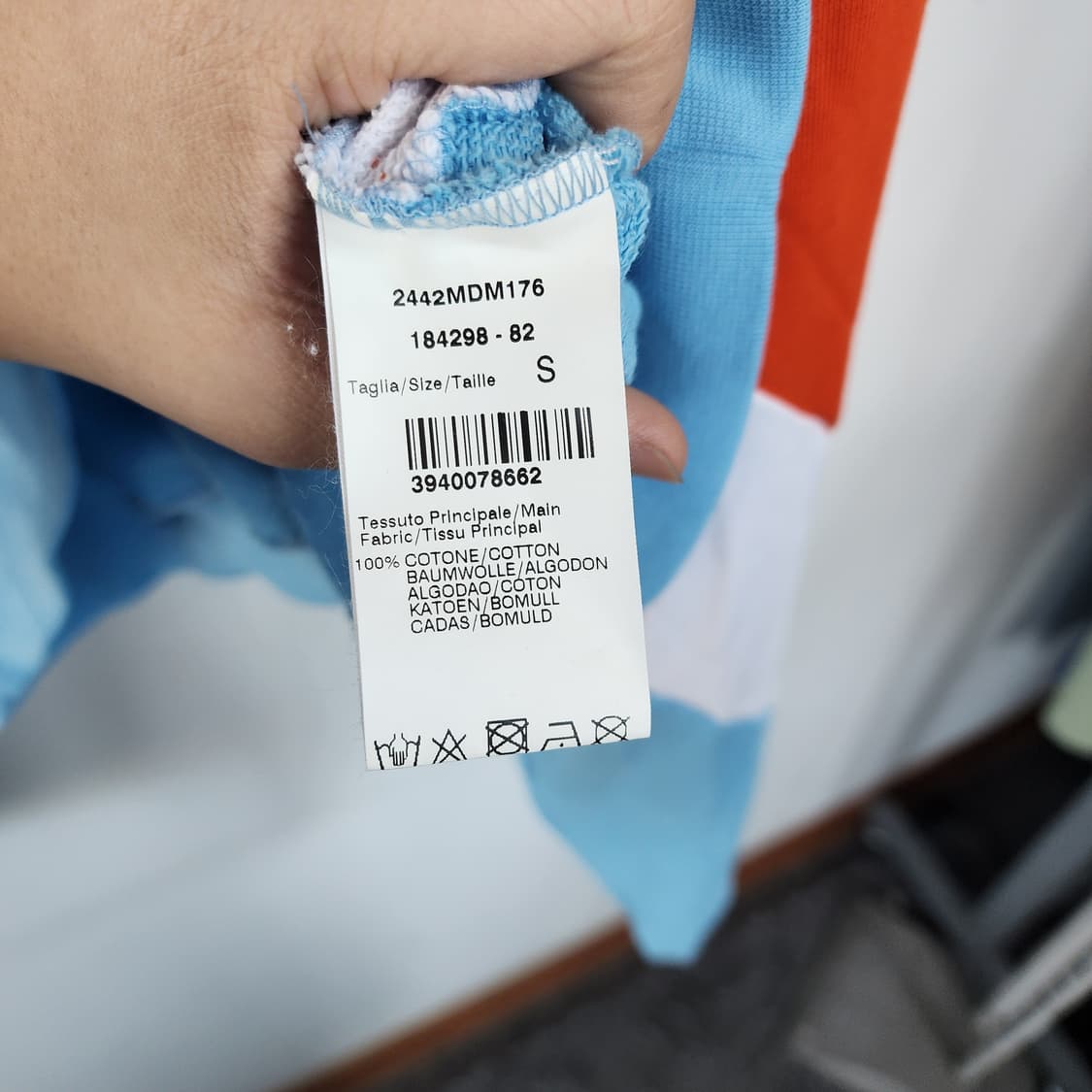 MSGM 블루 컬러 블록 맨투맨 상품이미지4