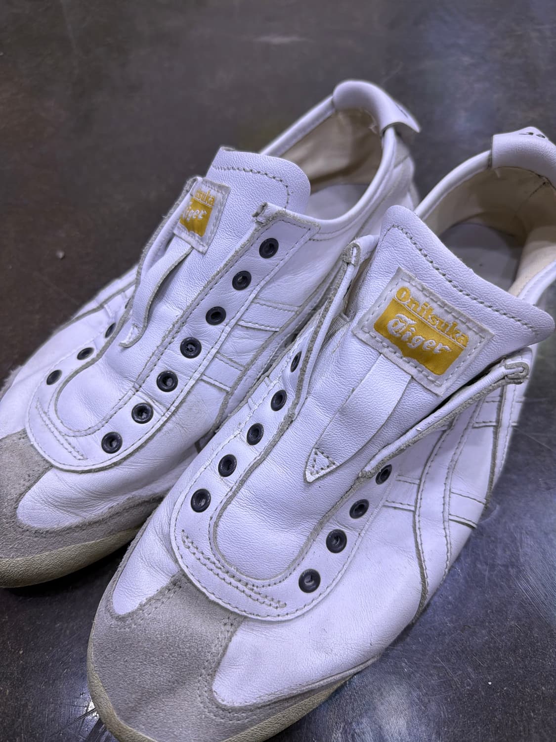 오니츠카타이거 멕시코66 슬립온 화이트 옐로우 275 상품이미지4