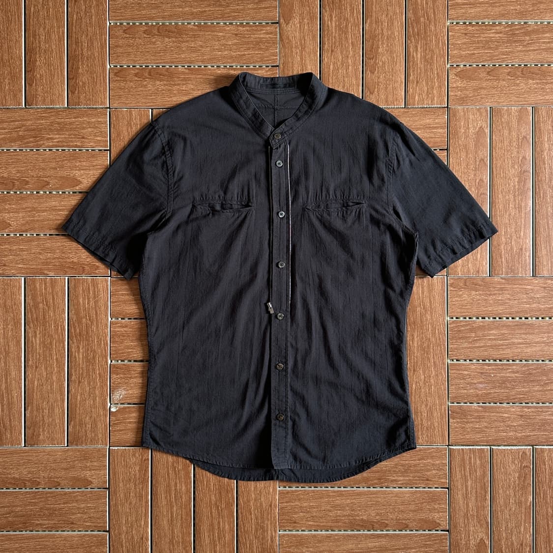 The Viridi Anne zip silk 1/2 shirts 상품이미지1