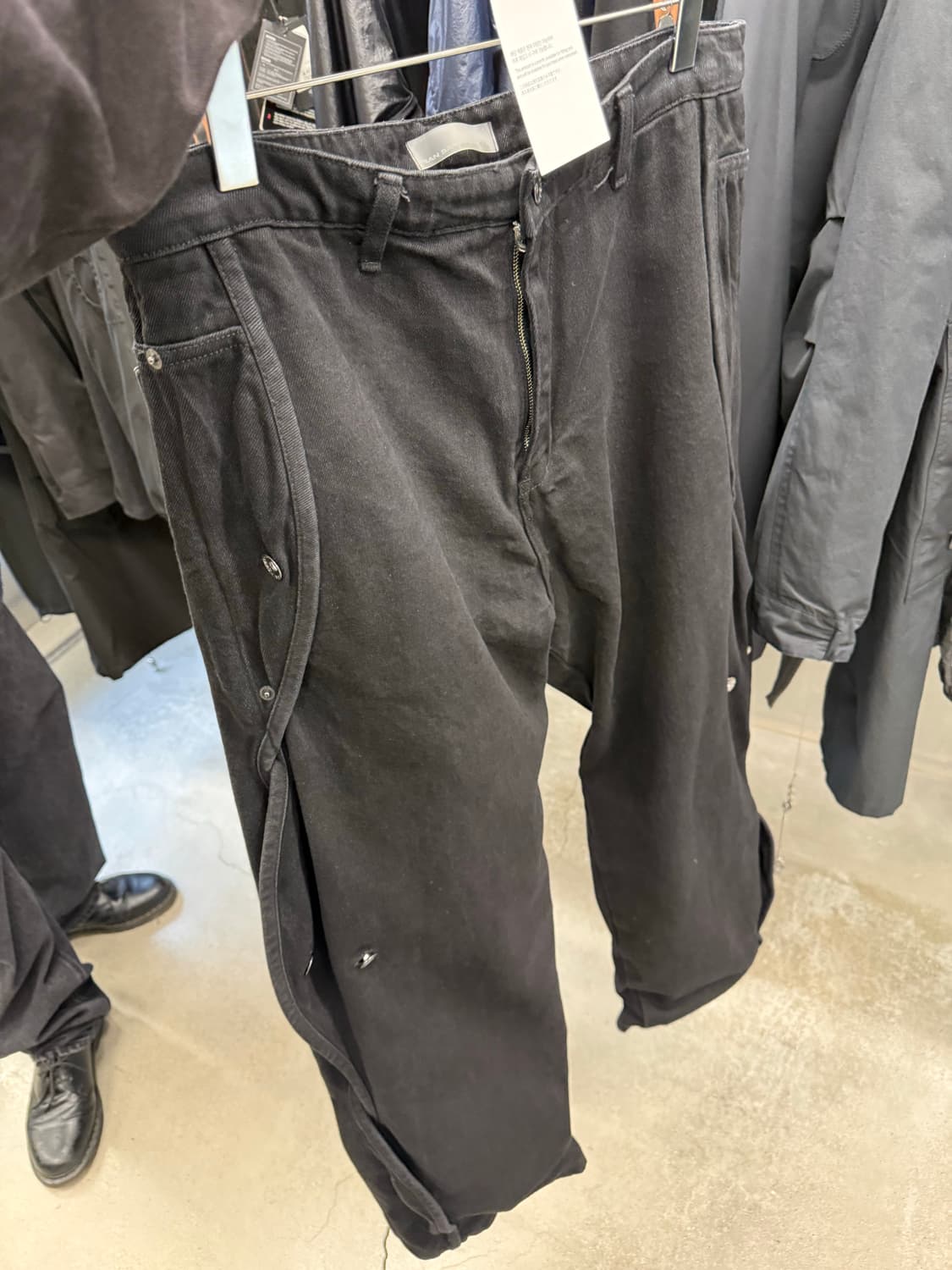 산산기어 코튼 웨이브 팬츠 블랙 4사이즈 상품이미지2