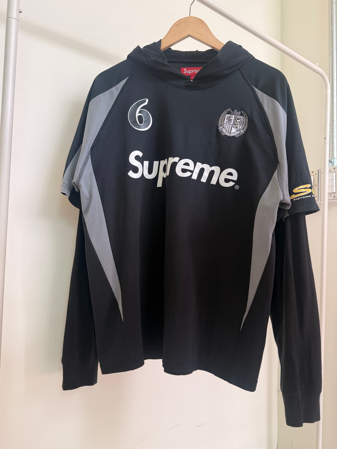  슈프림 (Supreme)후드 사커 저지 블랙 - 23FW 상품이미지1
