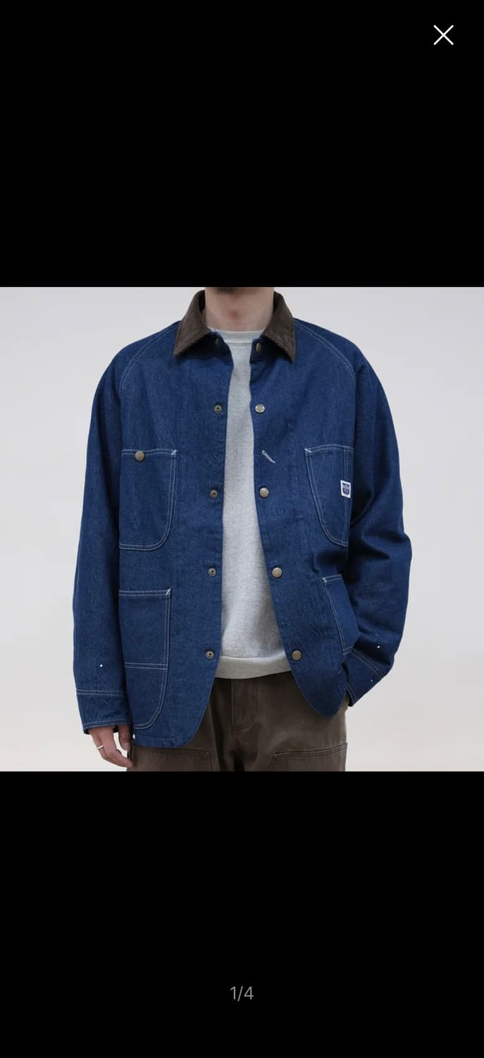본로우Padded CoverallJacket_Crease Denim 03 상품이미지1