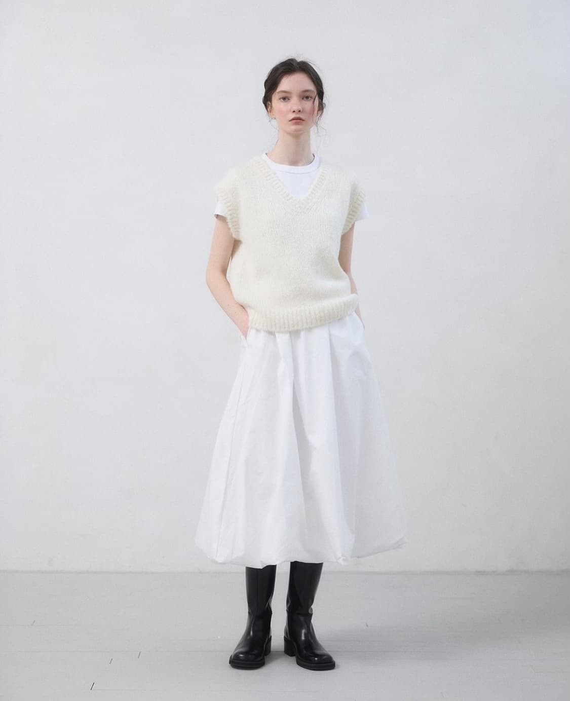 윤슬 알파카 베스트 아이보리 alpaca vest 상품이미지6