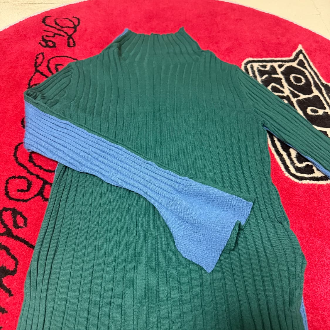 FrontrowxReplain 니트 (블루그린) 상품이미지4