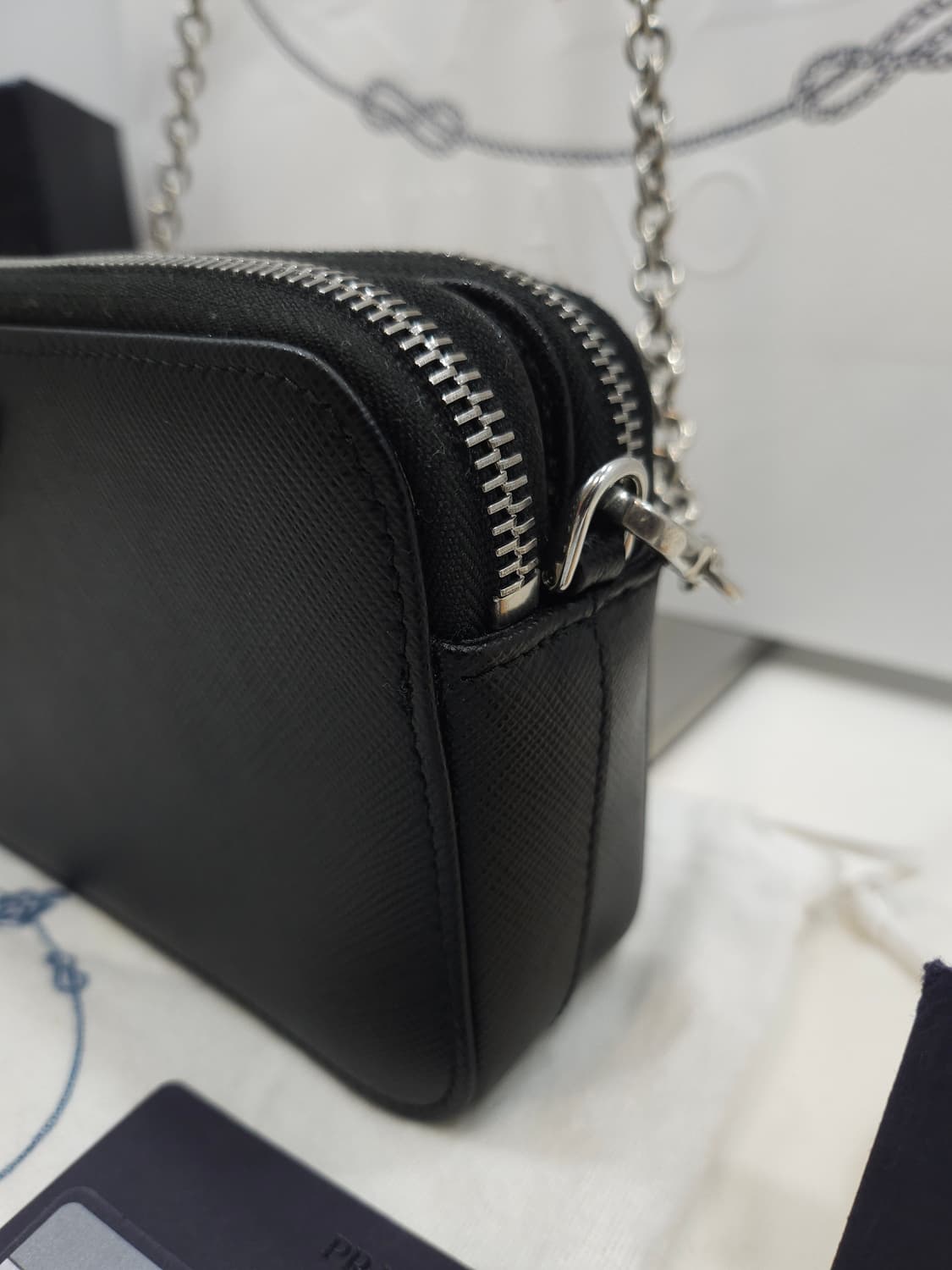 프라다 사피아노 더블 지퍼 체인백  상품이미지5